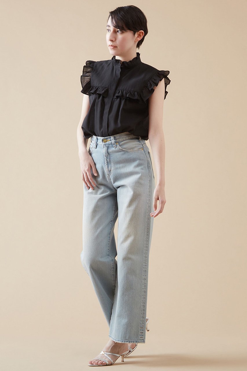 【マルティニーク/martinique】のフリルノースリブラウス(一部WEB限定カラー ) 人気、トレンドファッション・服の通販 founy(ファニー) 　ファッション　Fashion　レディースファッション　Fashion for Women　トップス・カットソー　Cut & Sew Tops　キャミソール&ノースリーブ　Camisoles & Sleeveless Tops　シャツ・ブラウス・オフィスカジュアル　Elegant Blouses & Button-Ups　おすすめ　Recommended / Our Picks　スタンド　Stand Collar, Upright Stand　タイトスカート　Pencil Skirt, Tight Skirt　ノースリーブ　Sleeveless, No-Sleeve　バランス　Balance, Style Balance　フリル　Frill, Ruffle　フロント　Front, Front Design　夏　Summer　other-5|ID: prp329100004606760 ipo3291000000032878158