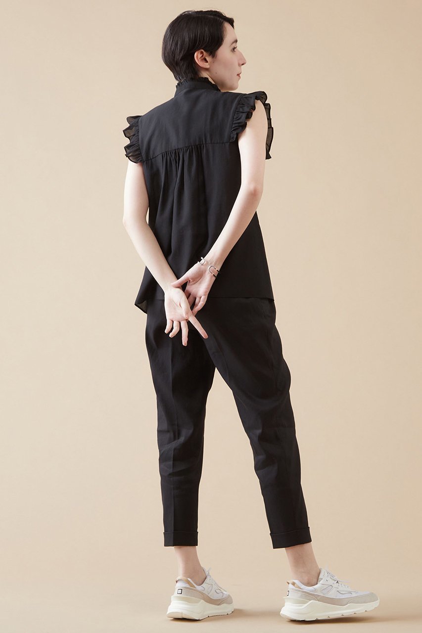 【マルティニーク/martinique】のフリルノースリブラウス(一部WEB限定カラー ) 人気、トレンドファッション・服の通販 founy(ファニー) 　ファッション　Fashion　レディースファッション　Fashion for Women　トップス・カットソー　Cut & Sew Tops　キャミソール&ノースリーブ　Camisoles & Sleeveless Tops　シャツ・ブラウス・オフィスカジュアル　Elegant Blouses & Button-Ups　おすすめ　Recommended / Our Picks　スタンド　Stand Collar, Upright Stand　タイトスカート　Pencil Skirt, Tight Skirt　ノースリーブ　Sleeveless, No-Sleeve　バランス　Balance, Style Balance　フリル　Frill, Ruffle　フロント　Front, Front Design　夏　Summer　other-7|ID: prp329100004606760 ipo3291000000032878170