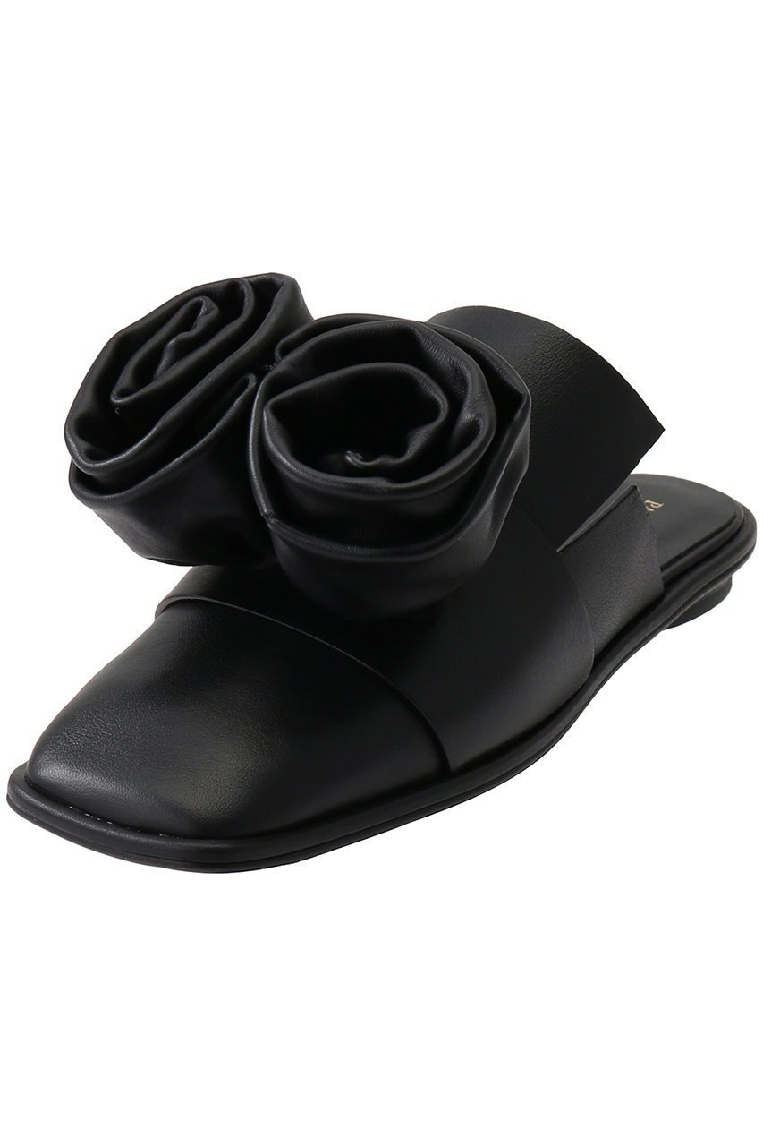 【パロマバルセロ/PALOMA BARCELO】のレザーフラワースリッパ 人気、トレンドファッション・服の通販 founy(ファニー) 　ファッション　Fashion　レディースファッション　Fashion for Women　おすすめ　Recommended / Our Picks　エレガント 上品　Elegant　シューズ　Shoes, Footwear　シンプル　Simple, Minimal　スリッパ　Slippers, Room Shoes　パーティ　Party, Party Style　フラット　Flat, Flat Shoes　モチーフ　Motif, Design Theme　ローズ　Rose, Rose Motif　other-5|ID: prp329100004606780 ipo3291000000034953479