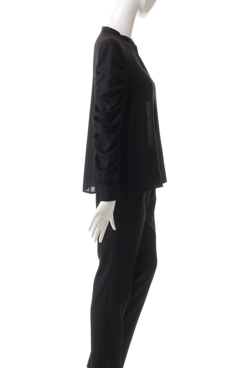 【アナイ/ANAYI】のビエラギャザースリーブブラウス 人気、トレンドファッション・服の通販 founy(ファニー) 　ファッション　Fashion　レディースファッション　Fashion for Women　トップス・カットソー　Cut & Sew Tops　シャツ・ブラウス・オフィスカジュアル　Elegant Blouses & Button-Ups　ギャザー　Gathered, Ruffled　シアー　Sheer, See-Through　シンプル　Simple, Minimal　スタンド　Stand Collar, Upright Stand　スリーブ　Sleeve, Long Sleeve / Short Sleeve　ロング　Long, Long-Length　エレガント 上品　Elegant　other-3|ID: prp329100004606787 ipo3291000000032878678