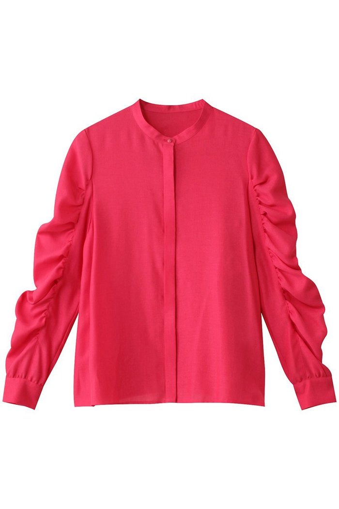 【アナイ/ANAYI】のビエラギャザースリーブブラウス インテリア・キッズ・メンズ・レディースファッション・服の通販 founy(ファニー) https://founy.com/ ファッション Fashion レディースファッション Fashion for Women トップス・カットソー Cut & Sew Tops シャツ・ブラウス・オフィスカジュアル Elegant Blouses & Button-Ups ギャザー Gathered, Ruffled シアー Sheer, See-Through シンプル Simple, Minimal スタンド Stand Collar, Upright Stand スリーブ Sleeve, Long Sleeve / Short Sleeve ロング Long, Long-Length エレガント 上品 Elegant |ID: prp329100004606787 ipo3291000000035058089