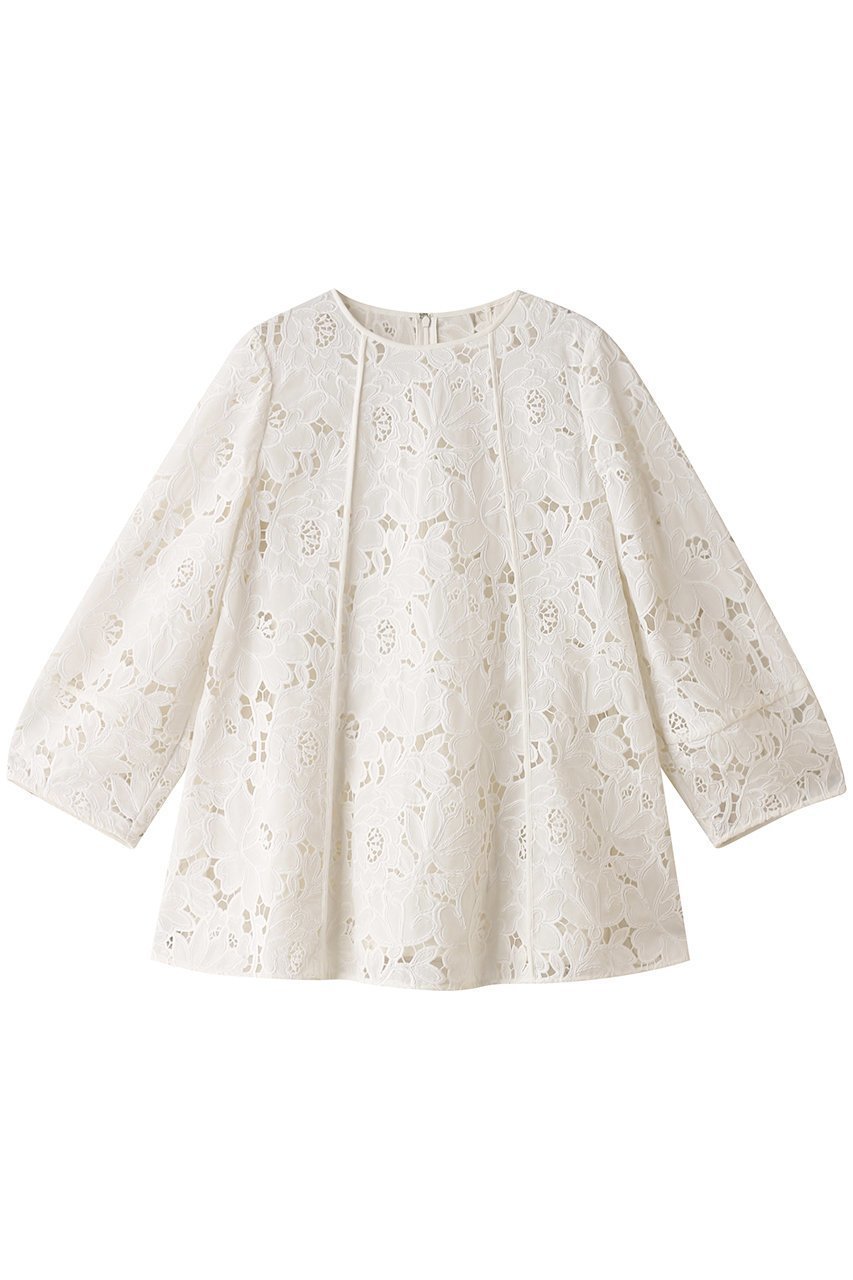 【アナイ/ANAYI】のフラワーシシュウフレアブラウス 人気、トレンドファッション・服の通販 founy(ファニー) 　ファッション　Fashion　レディースファッション　Fashion for Women　トップス・カットソー　Cut & Sew Tops　シャツ・ブラウス・オフィスカジュアル　Elegant Blouses & Button-Ups　おすすめ　Recommended / Our Picks　スリーブ　Sleeve, Long Sleeve / Short Sleeve　フラワー　Flower, Floral　フレア　Flare, Flared　レース　Lace, Lace Fabric　ロング　Long, Long-Length　エレガント 上品　Elegant　再入荷　Restock / Back in Stock　 other-1|ID: prp329100004606790 ipo3291000000035052897