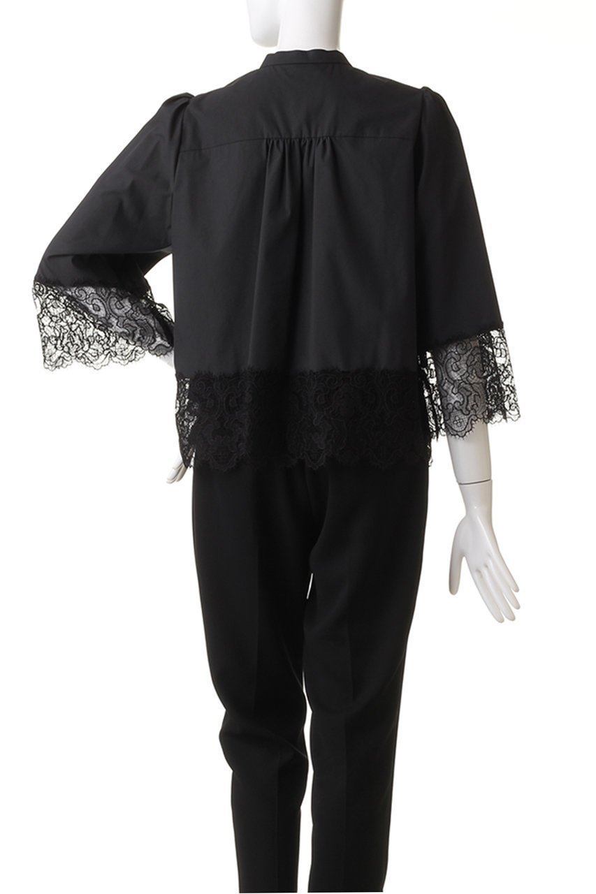 【アナイ/ANAYI】のコットンツイルレースミックスブラウス 人気、トレンドファッション・服の通販 founy(ファニー) 　ファッション　Fashion　レディースファッション　Fashion for Women　トップス・カットソー　Cut & Sew Tops　シャツ・ブラウス・オフィスカジュアル　Elegant Blouses & Button-Ups　スリーブ　Sleeve, Long Sleeve / Short Sleeve　パーティ　Party, Party Style　フェミニン　Feminine, Girly　レース　Lace, Lace Fabric　ロング　Long, Long-Length　再入荷　Restock / Back in Stock　other-4|ID: prp329100004606792 ipo3291000000035054969