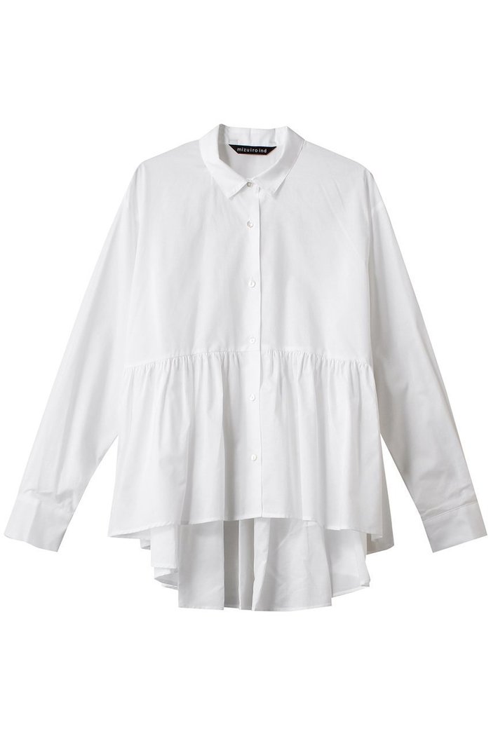 【ミズイロ インド/mizuiro ind】のwaist gather shirt シャツ インテリア・キッズ・メンズ・レディースファッション・服の通販 founy(ファニー) https://founy.com/ ファッション Fashion レディースファッション Fashion for Women トップス・カットソー Cut & Sew Tops シャツ・ブラウス・オフィスカジュアル Elegant Blouses & Button-Ups ギャザー Gathered, Ruffled スリーブ Sleeve, Long Sleeve / Short Sleeve バランス Balance, Style Balance フェミニン Feminine, Girly フレア Flare, Flared フロント Front, Front Design ロング Long, Long-Length 長袖 Long Sleeve, Full Sleeve |ID: prp329100004606805 ipo3291000000032879029
