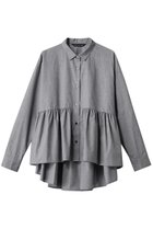 【ミズイロ インド/mizuiro ind】のwaist gather shirt シャツ 96(グレー)|ID: prp329100004606805 ipo3291000000032879046