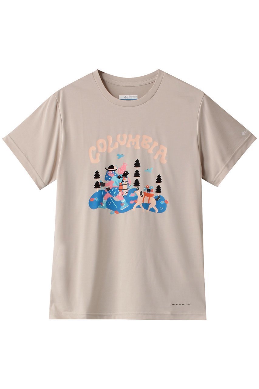 【コロンビア/Columbia / KIDS】の【KIDS】ユースエンジョイマウンテンライフサマーショートスリーブTシャツ Cypress L インテリア・キッズ・メンズ・レディースファッション・服の通販 founy(ファニー) ファッション Fashion キッズファッション Fashion for Kids トップス・カットソー Cut & Sew Tops グラフィック Graphic, Graphic Design フロント Front, Front Design 夏 Summer Dark Stone|ID: prp329100004606811 ipo3291000000036191028