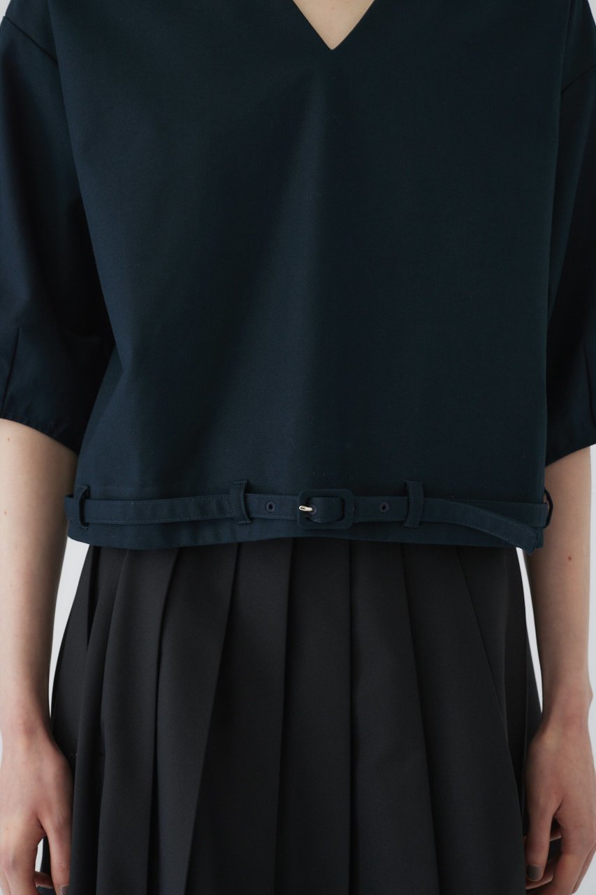 【リムアーク/RIM.ARK】のBelt set v-neck box tops/トップス 人気、トレンドファッション・服の通販 founy(ファニー) 　ファッション　Fashion　レディースファッション　Fashion for Women　トップス・カットソー　Cut & Sew Tops　シャツ・ブラウス・オフィスカジュアル　Elegant Blouses & Button-Ups　Vネックトップス　V-Neck Tops / V-Cut Neckline Shirts　キャンバス　Canvas, Canvas Fabric　ショート　Short, Short Length　スリーブ　Sleeve, Long Sleeve / Short Sleeve　other-8|ID: prp329100004606823 ipo3291000000032879471