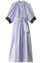 【デザイン ワークス/DESIGN WORKS】のストライプ×レースコンビシャツワンピース ブルー|ID: prp329100004606831 ipo3291000000032879574