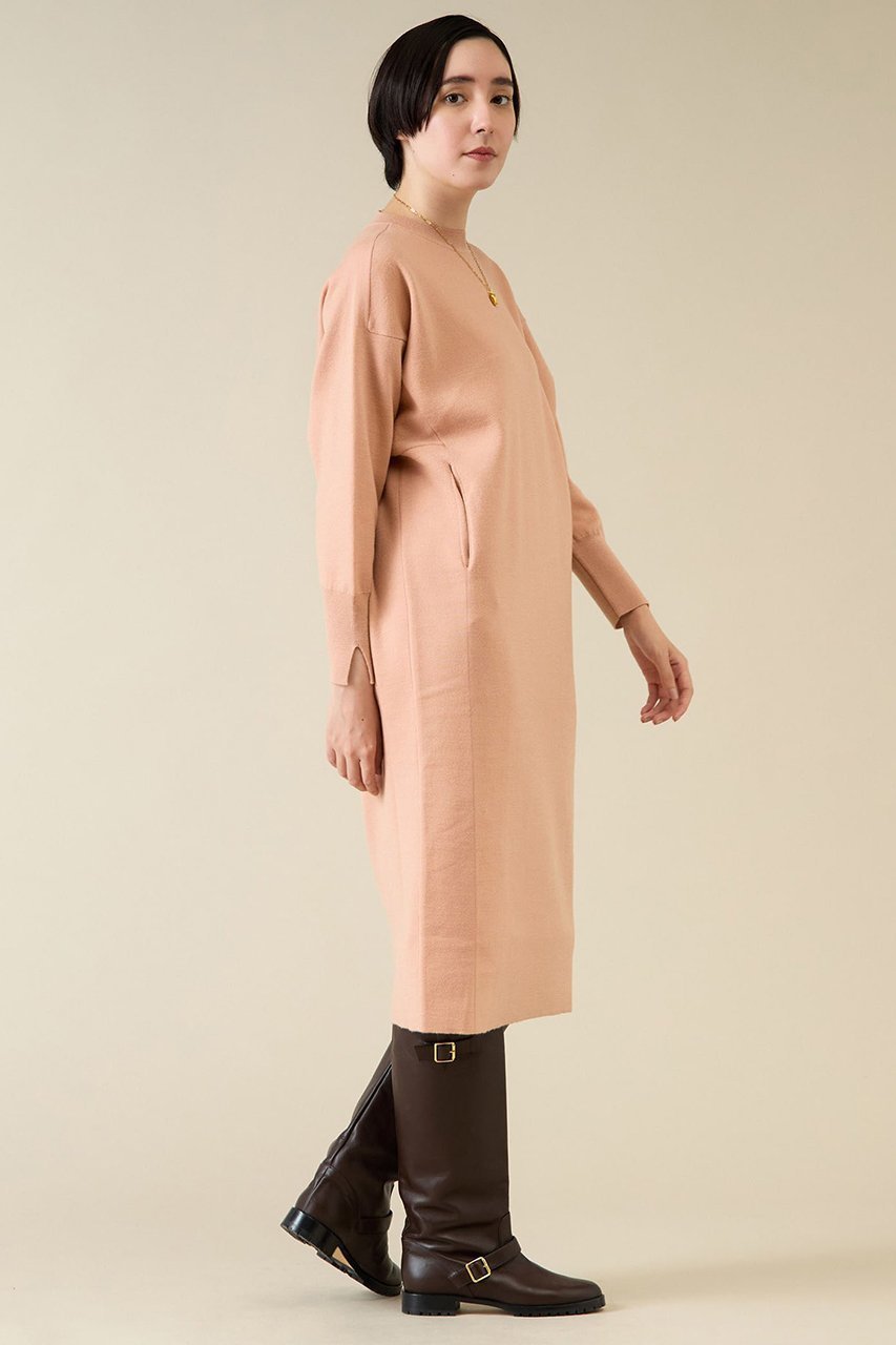 【マルティニーク/martinique】のWフェイスニットドレス 人気、トレンドファッション・服の通販 founy(ファニー) 　ファッション　Fashion　レディースファッション　Fashion for Women　ワンピース　Dresses　フォーマル・パーティードレス・結婚式用ドレス　Elegant & Casual Dresses　チュニック　Tunic Tops & Dresses　おすすめ　Recommended / Our Picks　スリット　Slit, Slit Detail　チュニック　Tunic, Long Top　フェイス　Face, Facial Design　ロング　Long, Long-Length　other-2|ID: prp329100004606852 ipo3291000000032879990