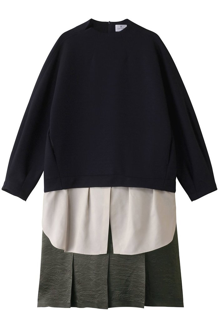 【ランバン オン ブルー/LANVIN en Bleu】のレイヤードコンピワンピース インテリア・キッズ・メンズ・レディースファッション・服の通販 founy(ファニー) https://founy.com/ ファッション Fashion レディースファッション Fashion for Women ワンピース Dresses チュニック Tunic Tops & Dresses チュニック Tunic, Long Top ミドル Middle Length, Mid Height 再入荷 Restock / Back in Stock |ID: prp329100004606861 ipo3291000000032880174