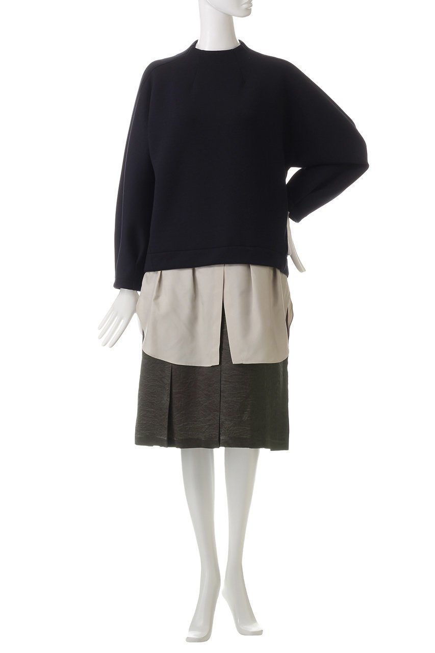 【ランバン オン ブルー/LANVIN en Bleu】のレイヤードコンピワンピース 人気、トレンドファッション・服の通販 founy(ファニー) 　ファッション　Fashion　レディースファッション　Fashion for Women　ワンピース　Dresses　チュニック　Tunic Tops & Dresses　チュニック　Tunic, Long Top　ミドル　Middle Length, Mid Height　再入荷　Restock / Back in Stock　other-2|ID: prp329100004606861 ipo3291000000032880190