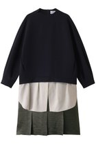 【ランバン オン ブルー/LANVIN en Bleu】のレイヤードコンピワンピース 人気、トレンドファッション・服の通販 founy(ファニー) ファッション Fashion レディースファッション Fashion for Women ワンピース Dresses チュニック Tunic Tops & Dresses チュニック Tunic, Long Top ミドル Middle Length, Mid Height thumbnail ネイビー|ID: prp329100004606861 ipo3291000000034825742