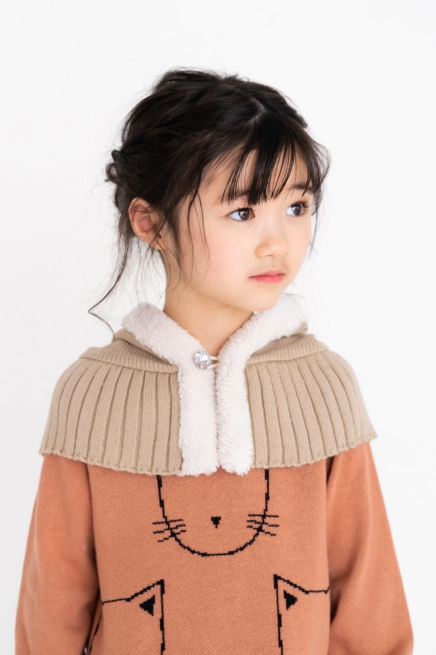 【ポプキンズ/POMPKINS / KIDS】の【KIDS】フード付きネックウォーマー ベージュ F 人気、トレンドファッション・服の通販 founy(ファニー) 　ファッション　Fashion　キッズファッション　Fashion for Kids　フィット　Fit, Slim Fit　A/W・秋冬　Autumn/Winter　other-5|ID: prp329100004606878 ipo3291000000036246730