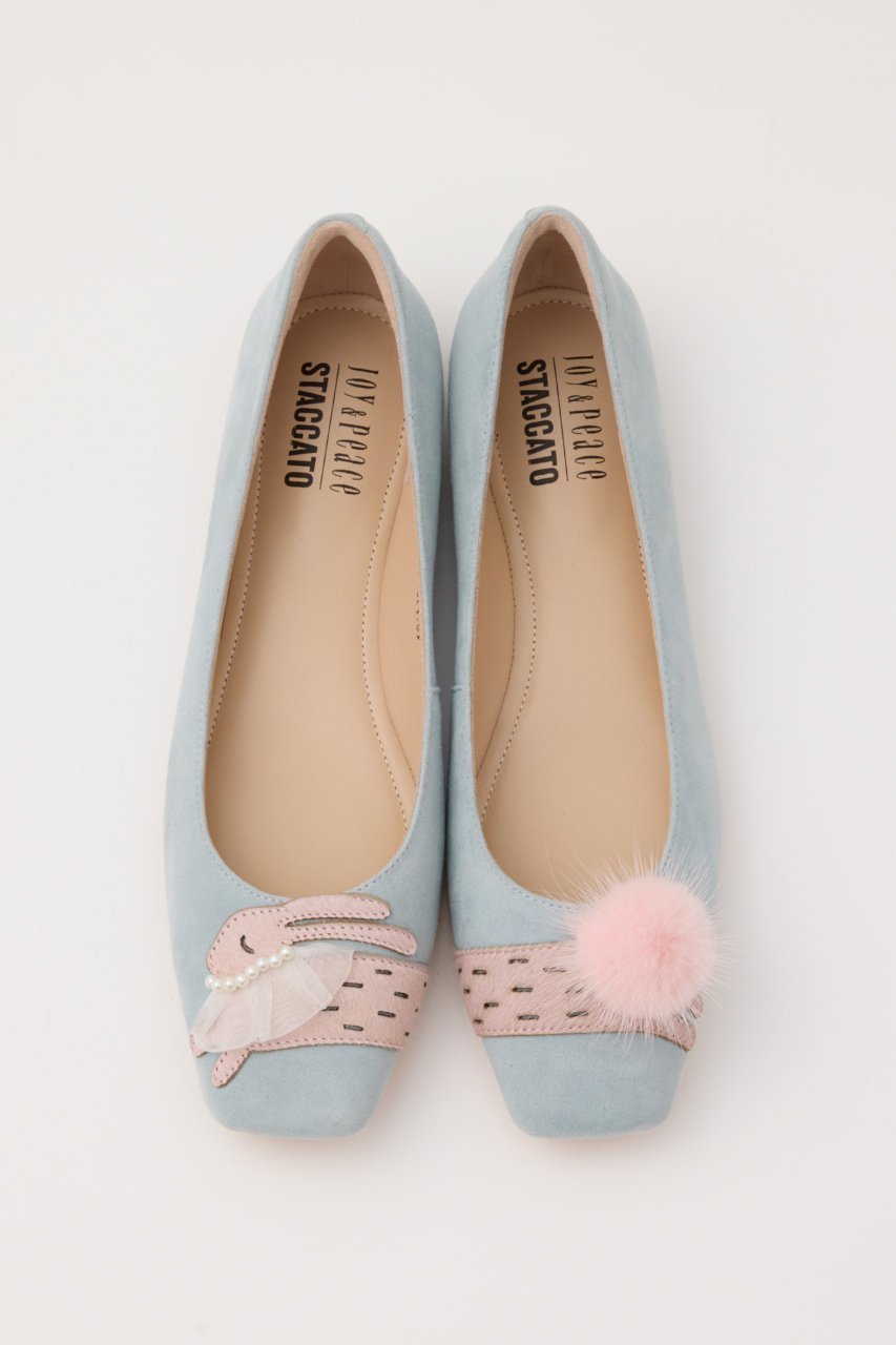 【スタッカート/STACCATO】のハイジバニーフラット インテリア・キッズ・メンズ・レディースファッション・服の通販 founy(ファニー) 　ファッション　Fashion　レディースファッション　Fashion for Women　インソール　Shoe Insole　シューズ　Shoes, Footwear　フラット　Flat, Flat Shoes　ポンポン　Pom-Pom, Fluffy Ball　モチーフ　Motif, Design Theme　軽量　Lightweight, Ultra Light　サックス|ID: prp329100004606879 ipo3291000000035944059