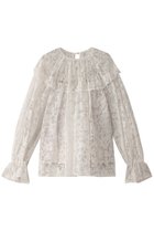 【デザイン ワークス/DESIGN WORKS】のBEAUVET フロッキーチュールレースブラウス アイボリー|ID: prp329100004606880 ipo3291000000032880609