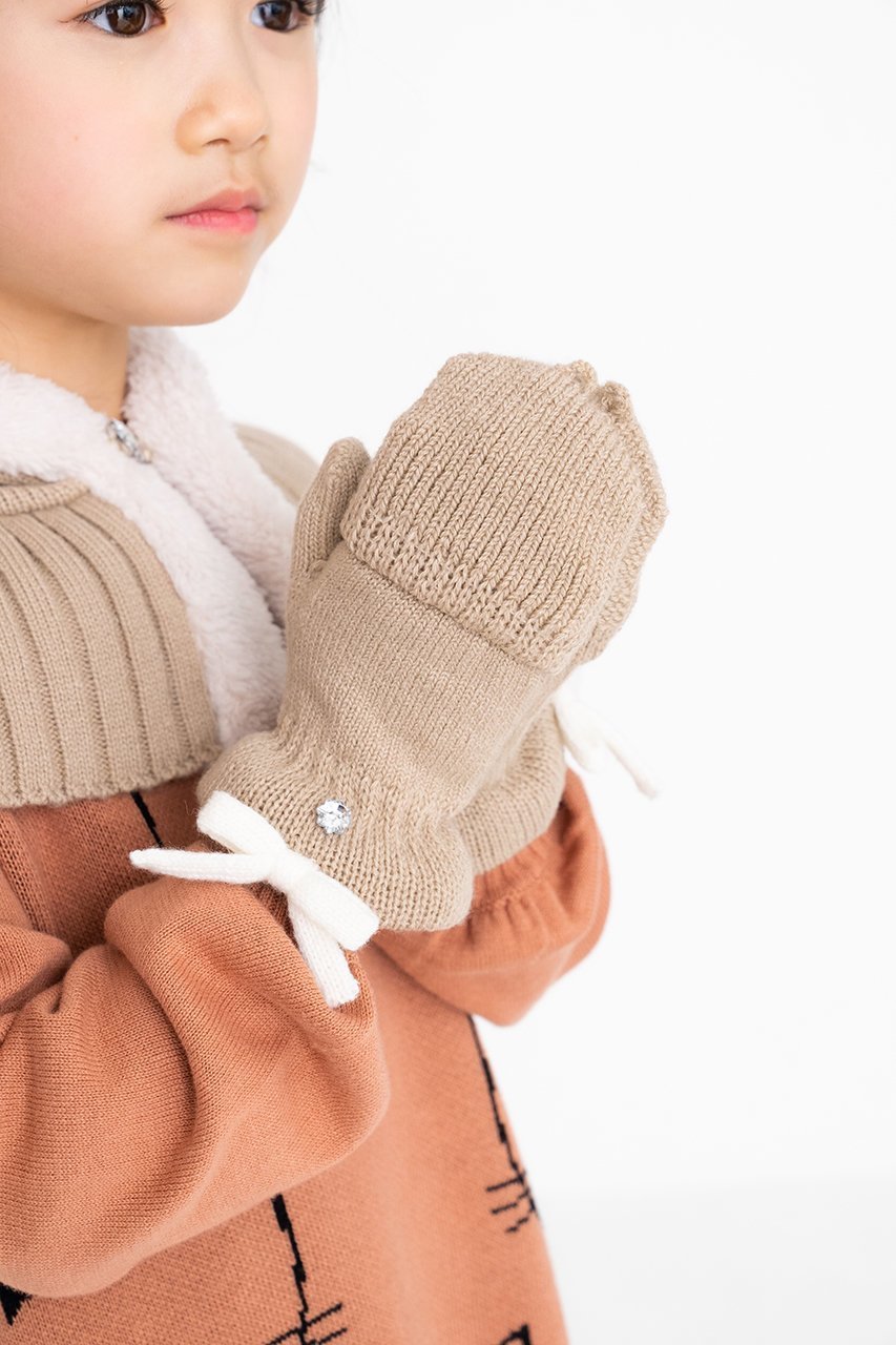 【ポプキンズ/POMPKINS / KIDS】の【KIDS】ガーター編みフード付き手袋 人気、トレンドファッション・服の通販 founy(ファニー) 　ファッション　Fashion　キッズファッション　Fashion for Kids　おすすめ　Recommended / Our Picks　なめらか　Smooth, Silky Texture　アクリル　Acrylic Material　リボン　Ribbon, Bow　other-8|ID: prp329100004606902 ipo3291000000032881288