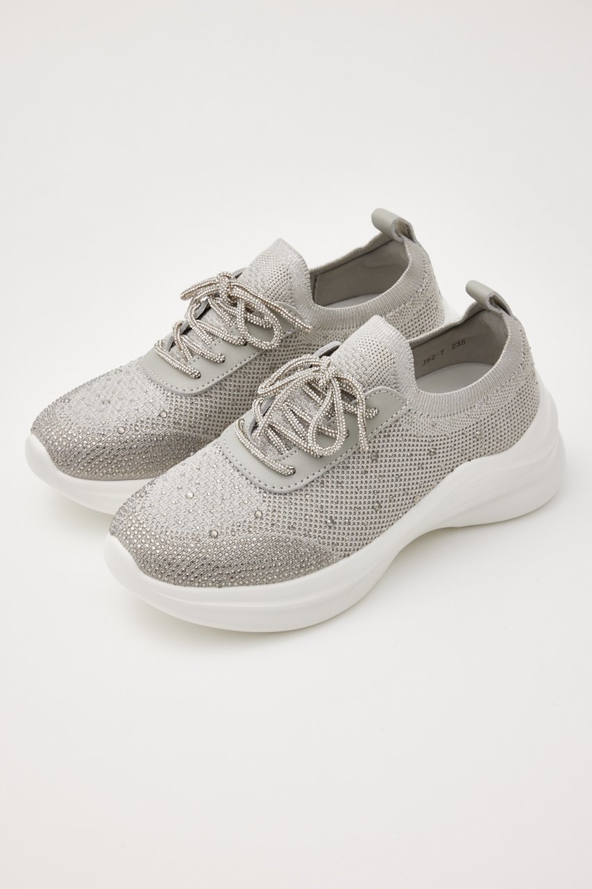 【スタッカート/STACCATO】のドルチェコードレースアップライトスリッポン インテリア・キッズ・メンズ・レディースファッション・服の通販 founy(ファニー) 　ファッション　Fashion　レディースファッション　Fashion for Women　エレガント 上品　Elegant　シューズ　Shoes, Footwear　ストーン　Stone, Gem-Like　スニーカー　Sneakers, Trainers　フラット　Flat, Flat Shoes　リボン　Ribbon, Bow　レース　Lace, Lace Fabric　人気　Popular, Best Seller　軽量　Lightweight, Ultra Light　グレー|ID: prp329100004606920 ipo3291000000034940623