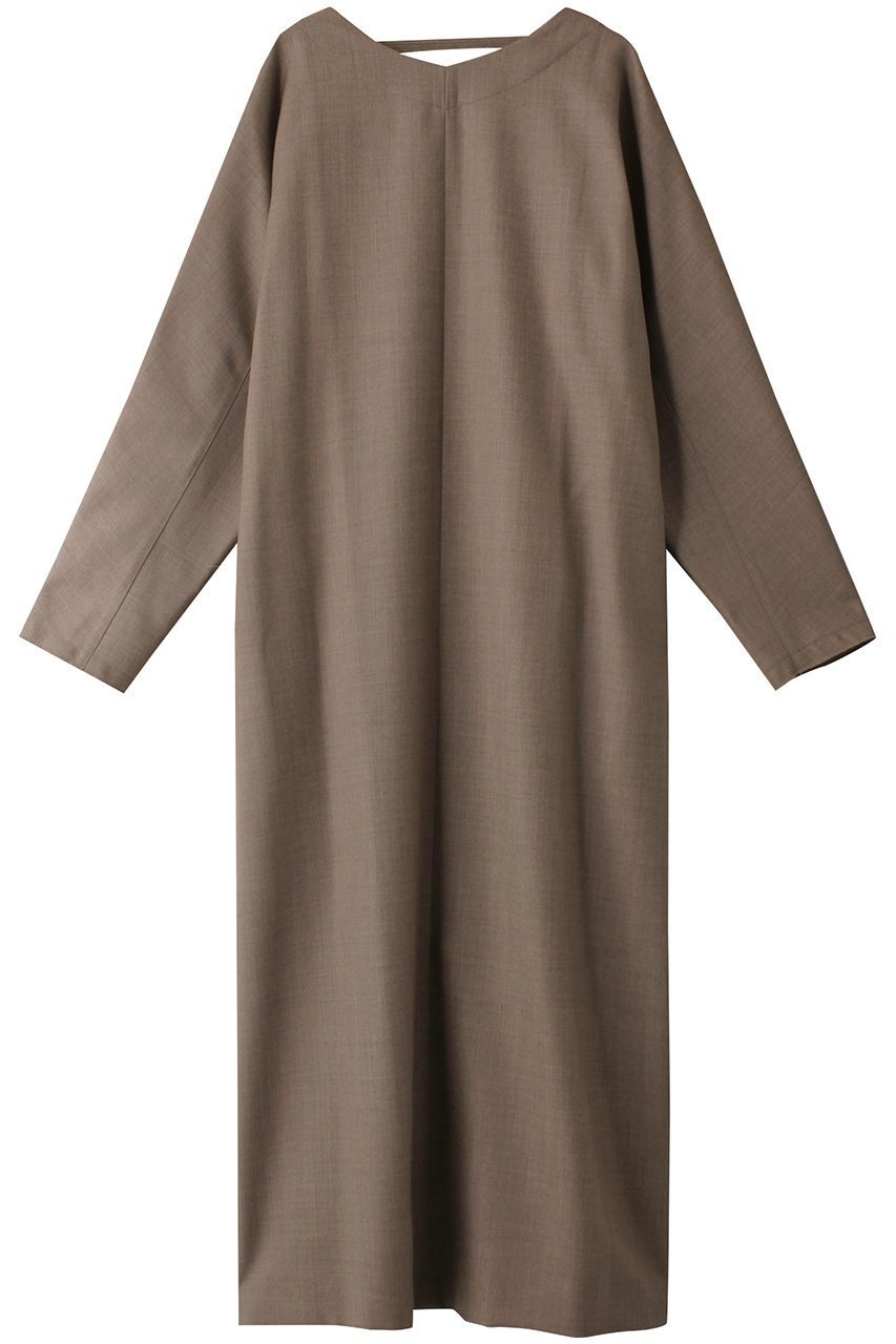 【プレインピープル/PLAIN PEOPLE】の【ESLOW】WOOL SAXONY OPENED BACK DRESS インテリア・キッズ・メンズ・レディースファッション・服の通販 founy(ファニー) 　ファッション　Fashion　レディースファッション　Fashion for Women　ワンピース　Dresses　フォーマル・パーティードレス・結婚式用ドレス　Elegant & Casual Dresses　チュニック　Tunic Tops & Dresses　シューズ　Shoes, Footwear　シンプル　Simple, Minimal　チュニック　Tunic, Long Top　ドレス　Dress, One-Piece　ファブリック　Fabric, Textile　ロング　Long, Long-Length　エレガント 上品　Elegant　ベージュ|ID: prp329100004606943 ipo3291000000032882384