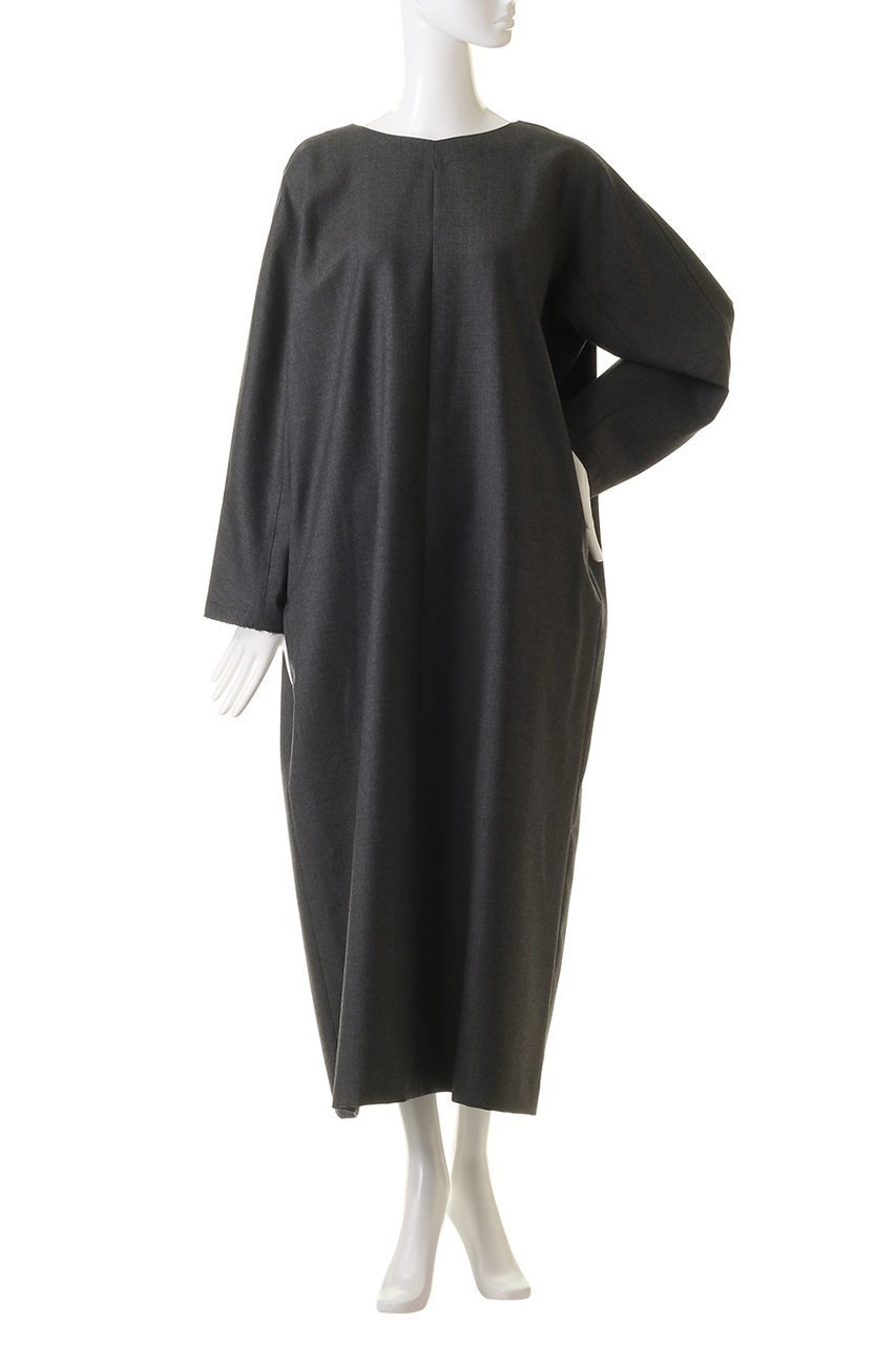【プレインピープル/PLAIN PEOPLE】の【ESLOW】WOOL SAXONY OPENED BACK DRESS 人気、トレンドファッション・服の通販 founy(ファニー) 　ファッション　Fashion　レディースファッション　Fashion for Women　ワンピース　Dresses　フォーマル・パーティードレス・結婚式用ドレス　Elegant & Casual Dresses　チュニック　Tunic Tops & Dresses　シューズ　Shoes, Footwear　シンプル　Simple, Minimal　チュニック　Tunic, Long Top　ドレス　Dress, One-Piece　ファブリック　Fabric, Textile　ロング　Long, Long-Length　エレガント 上品　Elegant　other-2|ID: prp329100004606943 ipo3291000000032882390