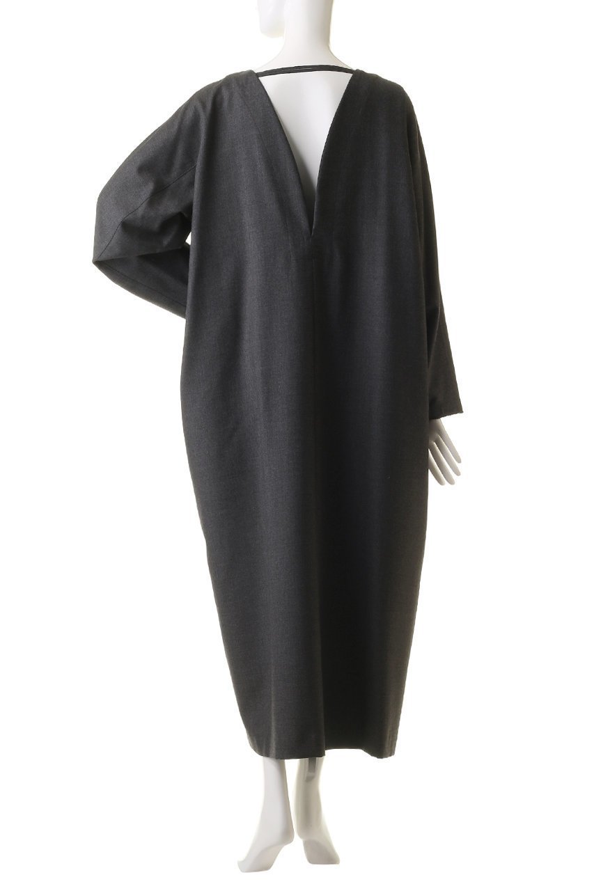 【プレインピープル/PLAIN PEOPLE】の【ESLOW】WOOL SAXONY OPENED BACK DRESS 人気、トレンドファッション・服の通販 founy(ファニー) 　ファッション　Fashion　レディースファッション　Fashion for Women　ワンピース　Dresses　フォーマル・パーティードレス・結婚式用ドレス　Elegant & Casual Dresses　チュニック　Tunic Tops & Dresses　シューズ　Shoes, Footwear　シンプル　Simple, Minimal　チュニック　Tunic, Long Top　ドレス　Dress, One-Piece　ファブリック　Fabric, Textile　ロング　Long, Long-Length　エレガント 上品　Elegant　other-4|ID: prp329100004606943 ipo3291000000032882399