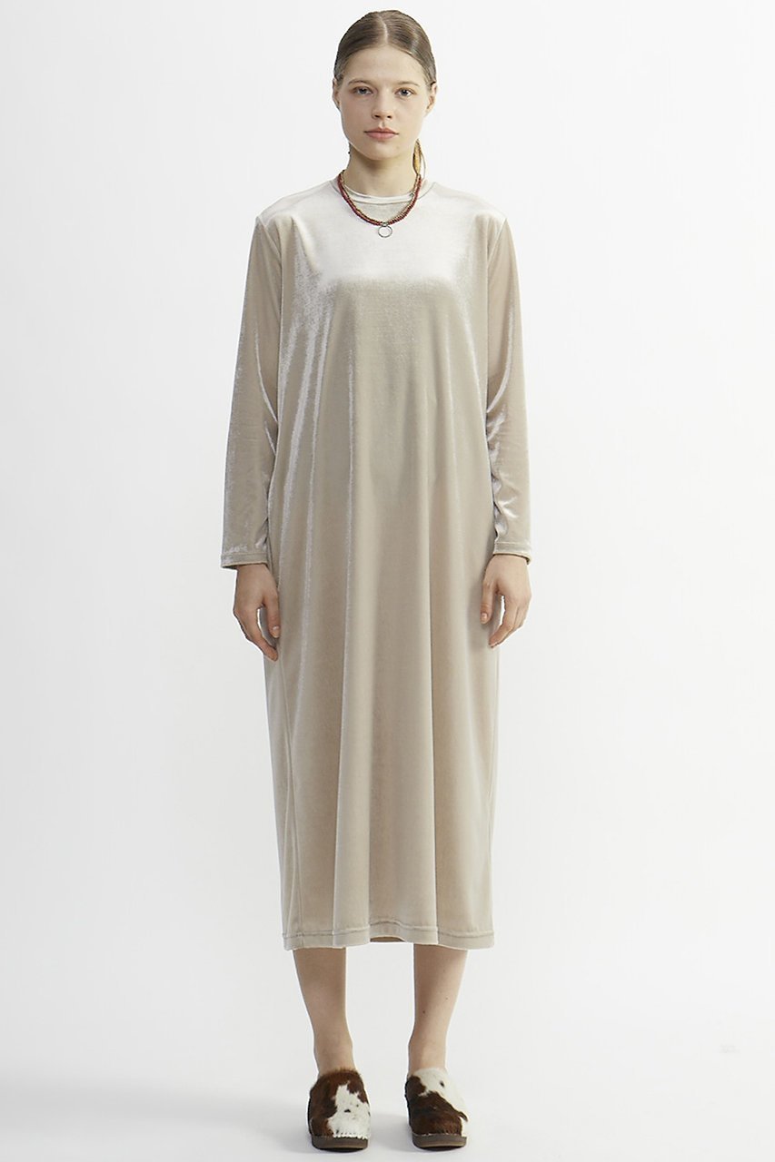 【プレインピープル/PLAIN PEOPLE】のベロアジャージストレートドレス 人気、トレンドファッション・服の通販 founy(ファニー) 　ファッション　Fashion　レディースファッション　Fashion for Women　ワンピース　Dresses　フォーマル・パーティードレス・結婚式用ドレス　Elegant & Casual Dresses　チュニック　Tunic Tops & Dresses　おすすめ　Recommended / Our Picks　シルク　Silk, 100% Silk　ストレート　Straight, Straight Cut　チュニック　Tunic, Long Top　ブルゾン　Blouson, Bomber Jacket　プリント　Print, Printed Pattern　ベーシック　Basic, Essential　ロング　Long, Long-Length　再入荷　Restock / Back in Stock　other-2|ID: prp329100004606960 ipo3291000000035041216