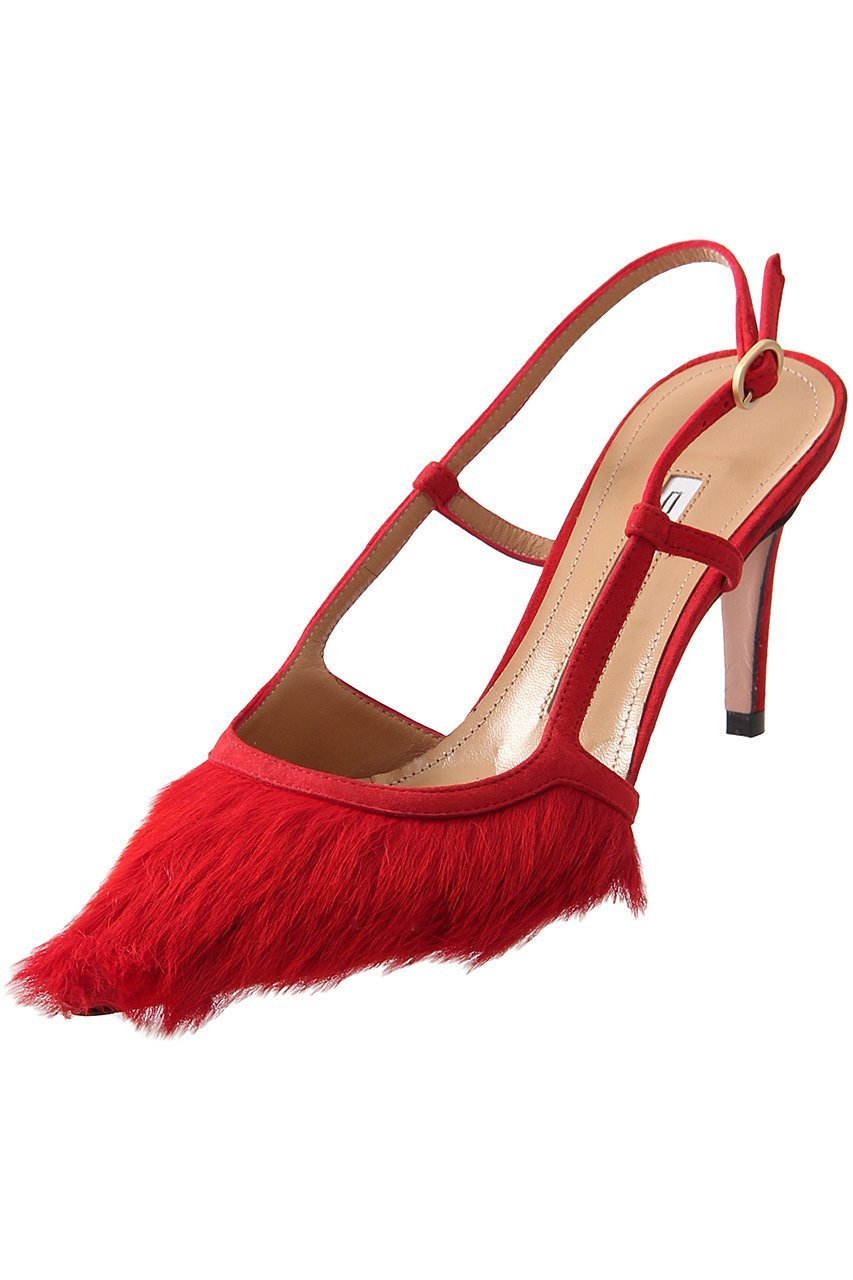 【ペリーコ/PELLICO】の【ELLE SHOP限定】フェイクファーバックストラップパンプス インテリア・キッズ・メンズ・レディースファッション・服の通販 founy(ファニー) 　ファッション　Fashion　レディースファッション　Fashion for Women　バッグ　Bags　アンクル　Ankle-Length Design　フェイクファー　Faux Fur, Imitation Fur　ラグジュアリー　Luxury, Elegant　ラップ　Wrap, Wrap Design　スカーレット|ID: prp329100004606977 ipo3291000000032883221