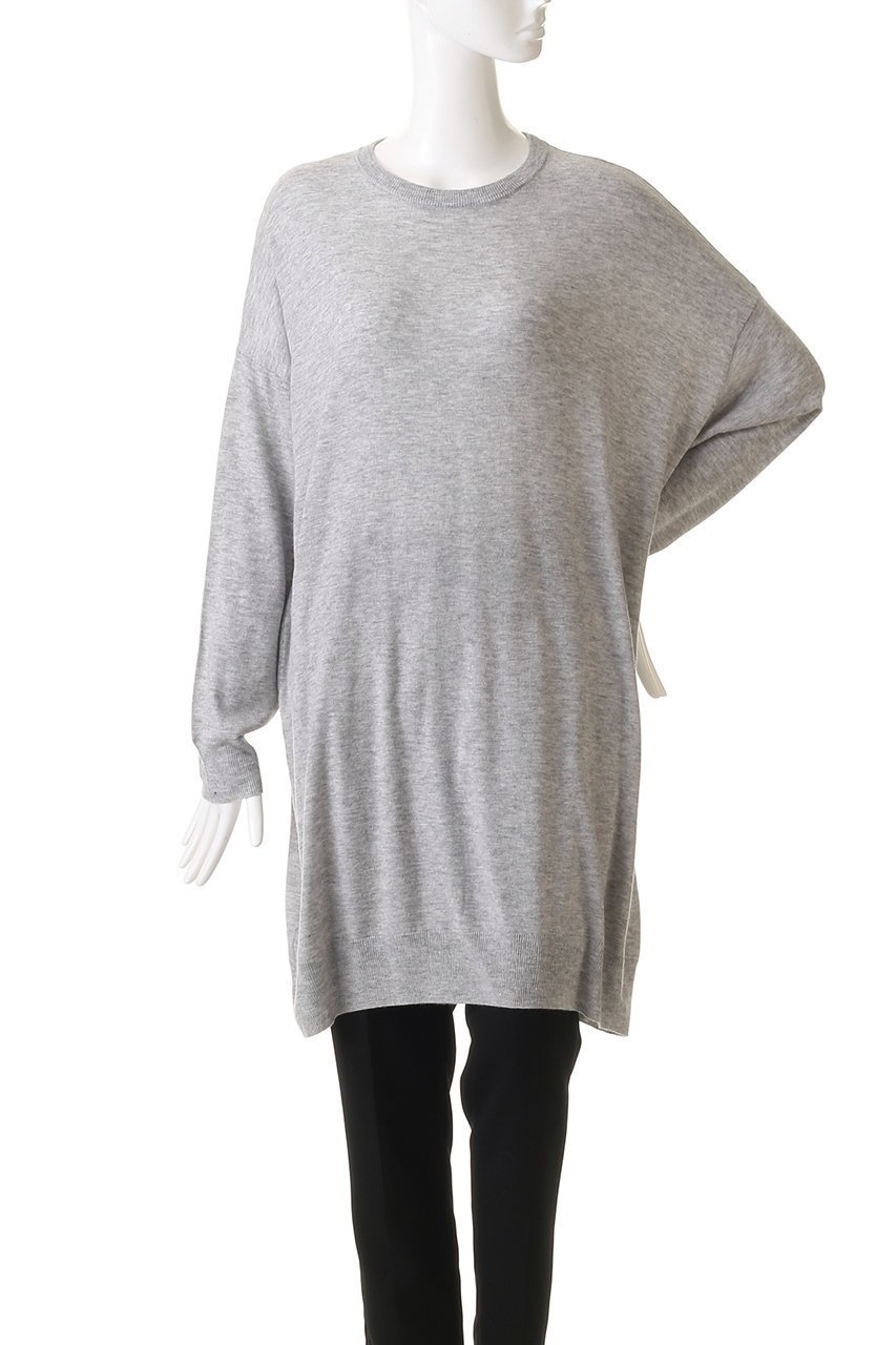 【ミズイロ インド/mizuiro ind】のcrew neck wide tunic チュニック 人気、トレンドファッション・服の通販 founy(ファニー) 　ファッション　Fashion　レディースファッション　Fashion for Women　ワンピース　Dresses　チュニック　Tunic Tops & Dresses　スラックス　Slacks, Dress Pants　チュニック　Tunic, Long Top　デニム　Denim, Jeans Material　ロング　Long, Long-Length　ワイド　Wide, Wide Fit　定番　Standard, Basic Item　other-2|ID: prp329100004606978 ipo3291000000032883244