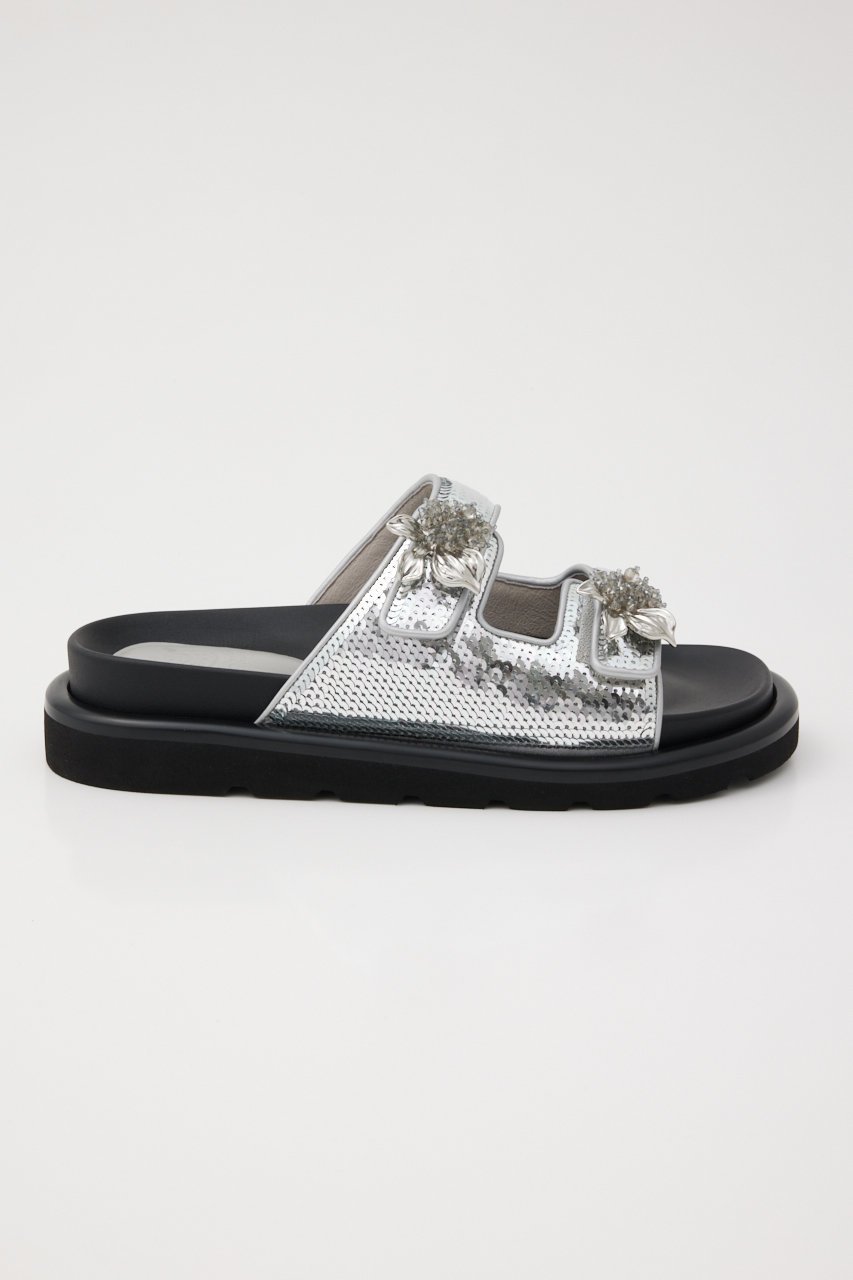 【スタッカート/STACCATO】のダズリングフットベッドサンダル 人気、トレンドファッション・服の通販 founy(ファニー) 　ファッション　Fashion　レディースファッション　Fashion for Women　アクセサリー　Fashion Accessories　サンダル　Sandals, Summer Shoes　スパンコール　Sequins, Sequin Embellishment　フラワー　Flower, Floral　モチーフ　Motif, Design Theme　ルーズ　Loose, Oversized　other-4|ID: prp329100004606992 ipo3291000000032883490