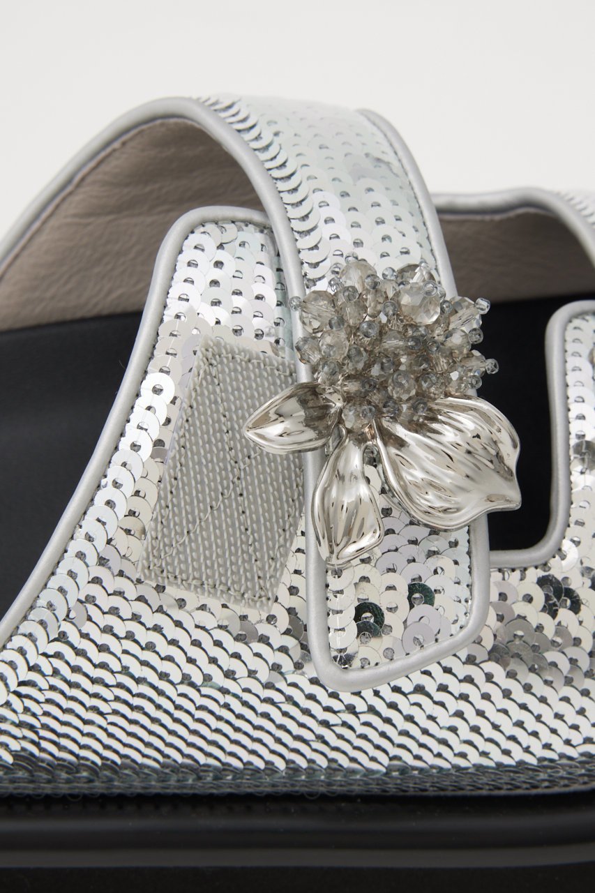 【スタッカート/STACCATO】のダズリングフットベッドサンダル 人気、トレンドファッション・服の通販 founy(ファニー) 　ファッション　Fashion　レディースファッション　Fashion for Women　アクセサリー　Fashion Accessories　サンダル　Sandals, Summer Shoes　スパンコール　Sequins, Sequin Embellishment　フラワー　Flower, Floral　モチーフ　Motif, Design Theme　ルーズ　Loose, Oversized　other-8|ID: prp329100004606992 ipo3291000000035944001