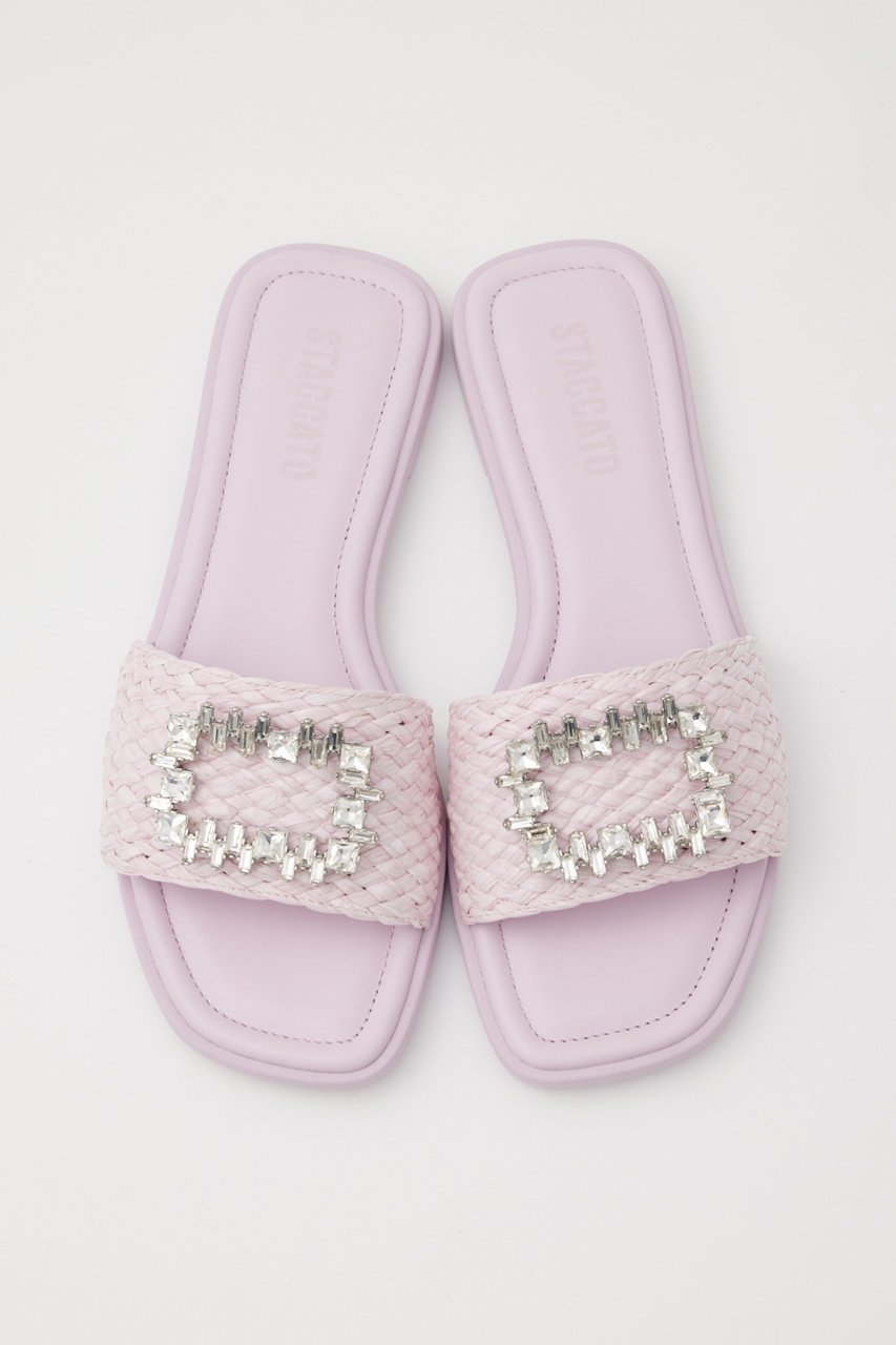 【スタッカート/STACCATO】のセーヌフラットサンダル 人気、トレンドファッション・服の通販 founy(ファニー) 　ファッション　Fashion　レディースファッション　Fashion for Women　クッション　Cushion, Throw Pillow　サンダル　Sandals, Summer Shoes　ストーン　Stone, Gem-Like　フラット　Flat, Flat Shoes　ラフィア　Raffia, Natural Straw　ルーズ　Loose, Oversized　夏　Summer　軽量　Lightweight, Ultra Light　 other-1|ID: prp329100004606993 ipo3291000000034940478