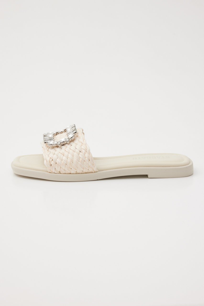 【スタッカート/STACCATO】のセーヌフラットサンダル 人気、トレンドファッション・服の通販 founy(ファニー) 　ファッション　Fashion　レディースファッション　Fashion for Women　クッション　Cushion, Throw Pillow　サンダル　Sandals, Summer Shoes　ストーン　Stone, Gem-Like　フラット　Flat, Flat Shoes　ラフィア　Raffia, Natural Straw　ルーズ　Loose, Oversized　夏　Summer　軽量　Lightweight, Ultra Light　other-2|ID: prp329100004606993 ipo3291000000034940481
