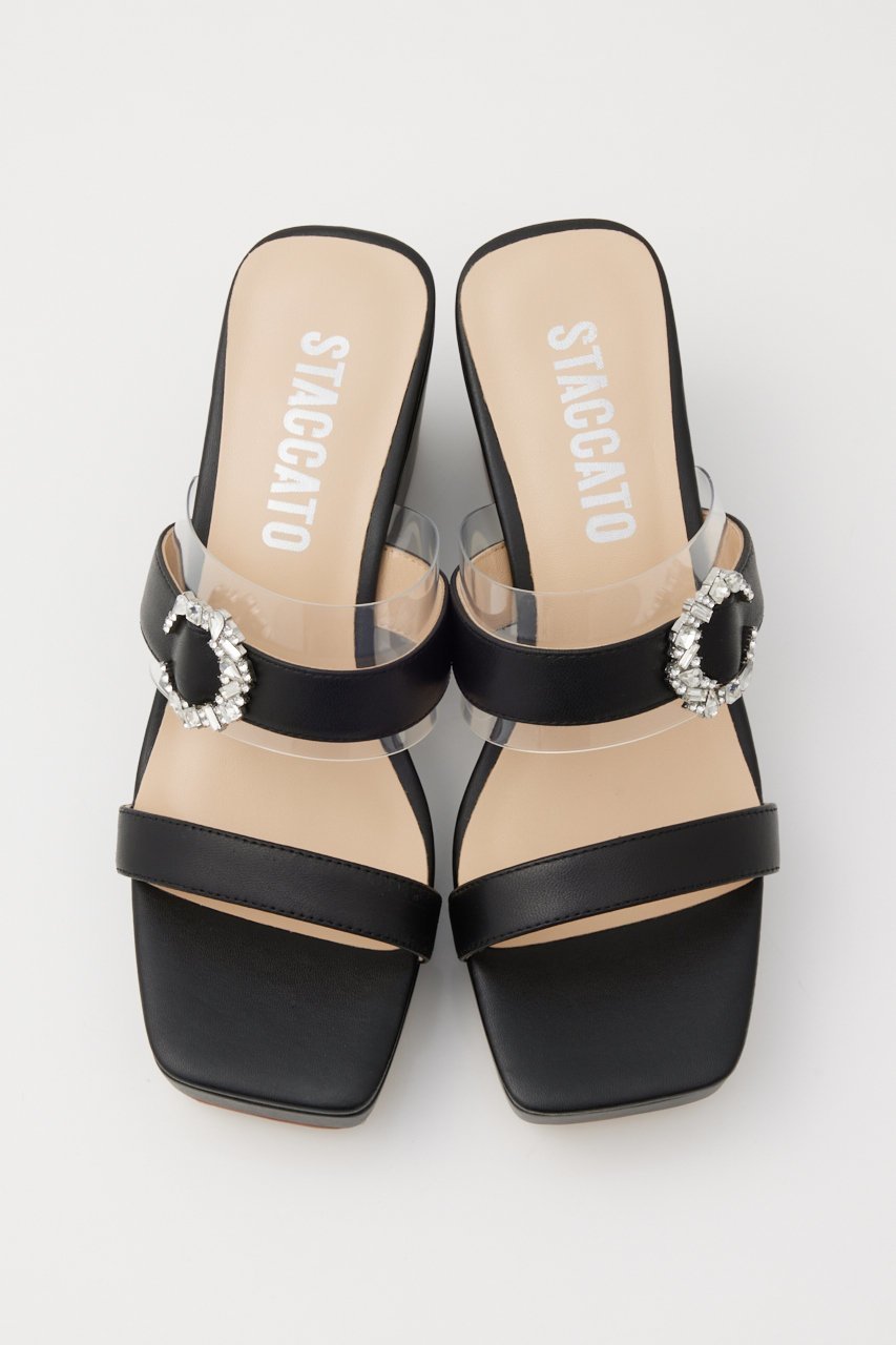【スタッカート/STACCATO】のリビアヒールコンビサンダル 人気、トレンドファッション・服の通販 founy(ファニー) 　ファッション　Fashion　レディースファッション　Fashion for Women　エレガント 上品　Elegant　サンダル　Sandals, Summer Shoes　スクエア　Square, Square Shape　フォルム　Silhouette, Form　人気　Popular, Best Seller　other-3|ID: prp329100004606995 ipo3291000000034940500