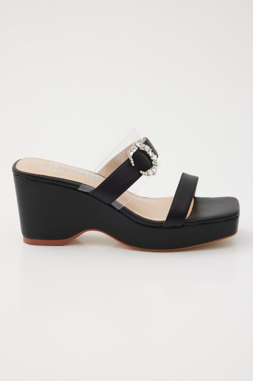 【スタッカート/STACCATO】のリビアヒールコンビサンダル 人気、トレンドファッション・服の通販 founy(ファニー) 　ファッション　Fashion　レディースファッション　Fashion for Women　エレガント 上品　Elegant　サンダル　Sandals, Summer Shoes　スクエア　Square, Square Shape　フォルム　Silhouette, Form　人気　Popular, Best Seller　other-4|ID: prp329100004606995 ipo3291000000034940501