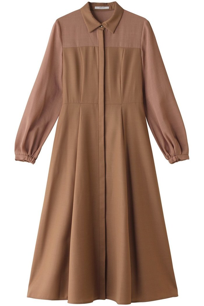 【アナイ/ANAYI】のシアーコンビフレアワンピース インテリア・キッズ・メンズ・レディースファッション・服の通販 founy(ファニー) https://founy.com/ ファッション Fashion レディースファッション Fashion for Women ワンピース Dresses チュニック Tunic Tops & Dresses シルク Silk, 100% Silk チュニック Tunic, Long Top パーティ Party, Party Style フィット Fit, Slim Fit フレア Flare, Flared ロング Long, Long-Length |ID: prp329100004607002 ipo3291000000032883706