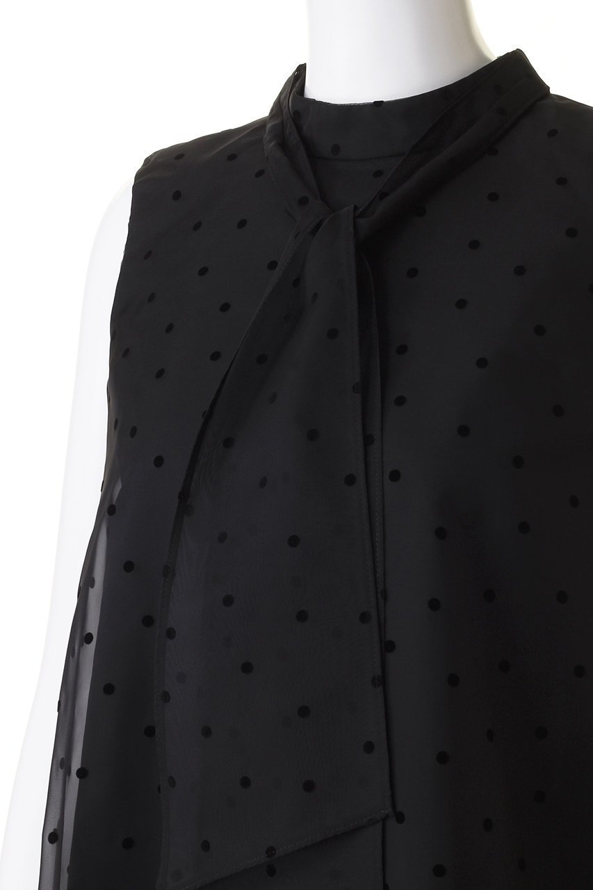 【アナイ/ANAYI】のシアーオーガンジーボウタイワンピース 人気、トレンドファッション・服の通販 founy(ファニー) 　ファッション　Fashion　レディースファッション　Fashion for Women　ワンピース　Dresses　チュニック　Tunic Tops & Dresses　エアリー　Airy Texture　オーガンジー　Organza Fabric　タフタ　Taffeta, Structured Fabric　チュニック　Tunic, Long Top　ドット　Polka Dot, Dot Pattern　フェミニン　Feminine, Girly　フレア　Flare, Flared　ロング　Long, Long-Length　other-5|ID: prp329100004607005 ipo3291000000032883778