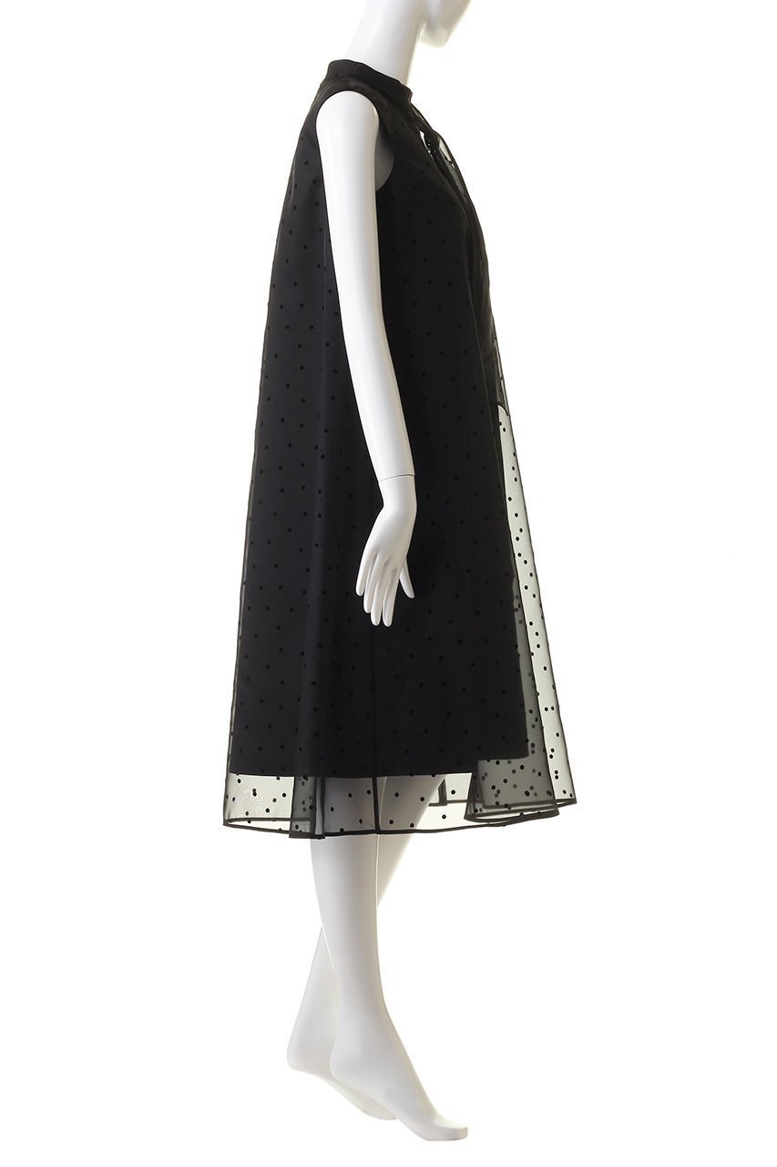 【アナイ/ANAYI】のシアーオーガンジーボウタイワンピース 人気、トレンドファッション・服の通販 founy(ファニー) 　ファッション　Fashion　レディースファッション　Fashion for Women　ワンピース　Dresses　チュニック　Tunic Tops & Dresses　エアリー　Airy Texture　オーガンジー　Organza Fabric　タフタ　Taffeta, Structured Fabric　チュニック　Tunic, Long Top　ドット　Polka Dot, Dot Pattern　フェミニン　Feminine, Girly　フレア　Flare, Flared　ロング　Long, Long-Length　再入荷　Restock / Back in Stock　other-3|ID: prp329100004607005 ipo3291000000035054988