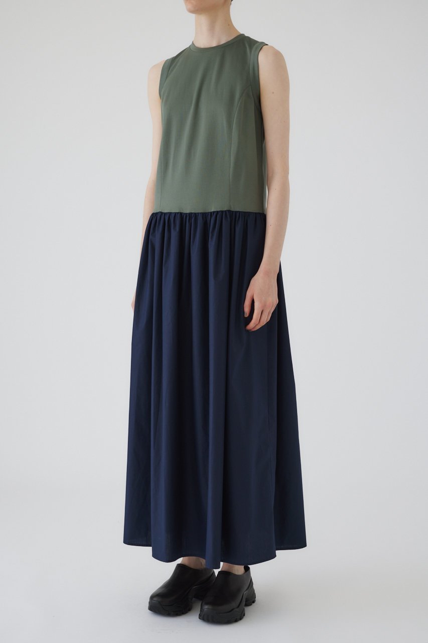 【リムアーク/RIM.ARK】のDocking relax OP/ドレス・ワンピース 人気、トレンドファッション・服の通販 founy(ファニー) 　ファッション　Fashion　レディースファッション　Fashion for Women　ワンピース　Dresses　フォーマル・パーティードレス・結婚式用ドレス　Elegant & Casual Dresses　チュニック　Tunic Tops & Dresses　おすすめ　Recommended / Our Picks　タイプライター　Typewriter Fabric, Crisp Cotton　チュニック　Tunic, Long Top　ドッキング　Docking, Mixed Material　ドレス　Dress, One-Piece　リラックス　Relax, Relaxed Fit　ロング　Long, Long-Length　エレガント 上品　Elegant　旅行　Travel　other-7|ID: prp329100004607028 ipo3291000000032884171
