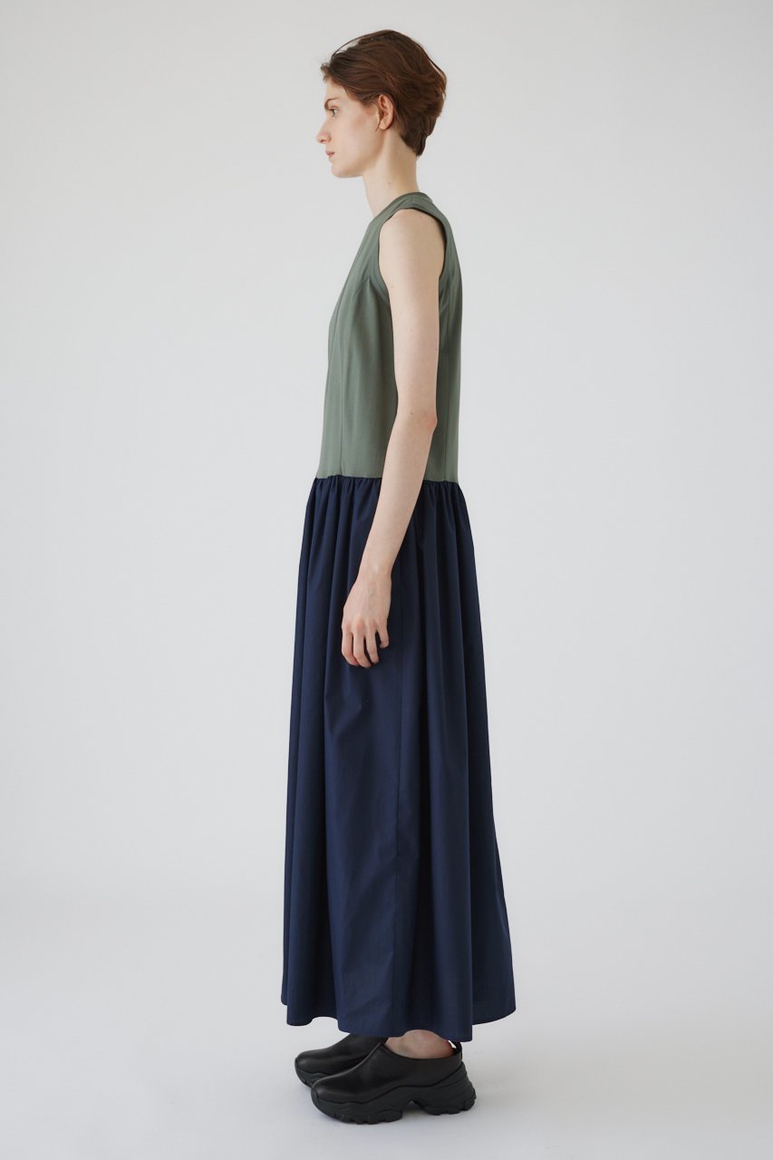 【リムアーク/RIM.ARK】のDocking relax OP/ドレス・ワンピース 人気、トレンドファッション・服の通販 founy(ファニー) 　ファッション　Fashion　レディースファッション　Fashion for Women　ワンピース　Dresses　フォーマル・パーティードレス・結婚式用ドレス　Elegant & Casual Dresses　チュニック　Tunic Tops & Dresses　おすすめ　Recommended / Our Picks　タイプライター　Typewriter Fabric, Crisp Cotton　チュニック　Tunic, Long Top　ドッキング　Docking, Mixed Material　ドレス　Dress, One-Piece　リラックス　Relax, Relaxed Fit　ロング　Long, Long-Length　エレガント 上品　Elegant　旅行　Travel　other-8|ID: prp329100004607028 ipo3291000000032884176