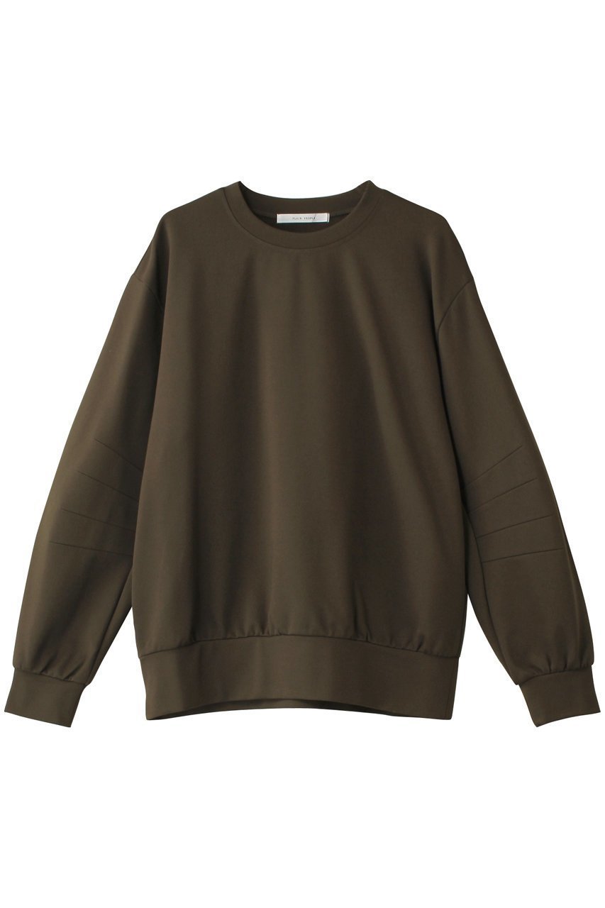 【プレインピープル/PLAIN PEOPLE】のフリースポンチクルーネックプルオーバー インテリア・キッズ・メンズ・レディースファッション・服の通販 founy(ファニー) 　ファッション　Fashion　レディースファッション　Fashion for Women　トップス・カットソー　Cut & Sew Tops　シャツ・ブラウス・オフィスカジュアル　Elegant Blouses & Button-Ups　ロングTシャツ・Tシャツ　Longline T-Shirts & Tees　カジュアルプルオーバー・ニットトップス　Pullovers & Knit Tops / Casual Pullovers　カットソー・ベーシックTシャツ　Cut-and-Sewn Tops / Stretch Tees & Basics　おすすめ　Recommended / Our Picks　ストレッチ　Stretch, Stretchy Fabric　スリーブ　Sleeve, Long Sleeve / Short Sleeve　セットアップ　Set-Up, Coordinated Outfit　プレーン　Plain, Simple　ロング　Long, Long-Length　カーキ|ID: prp329100004607030 ipo3291000000032884165