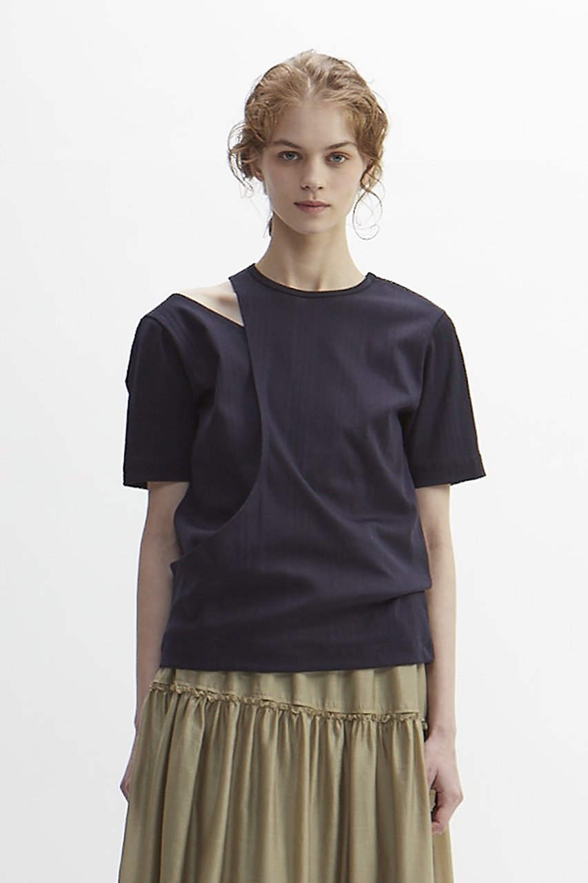 【プレインピープル/PLAIN PEOPLE】のリブデザインプルオーバー 人気、トレンドファッション・服の通販 founy(ファニー) 　ファッション　Fashion　レディースファッション　Fashion for Women　トップス・カットソー　Cut & Sew Tops　シャツ・ブラウス・オフィスカジュアル　Elegant Blouses & Button-Ups　ロングTシャツ・Tシャツ　Longline T-Shirts & Tees　カジュアルプルオーバー・ニットトップス　Pullovers & Knit Tops / Casual Pullovers　カットソー・ベーシックTシャツ　Cut-and-Sewn Tops / Stretch Tees & Basics　アシンメトリー　Asymmetrical Style　カッティング　Cutting Detail　ショルダー　Shoulder, Shoulder Strap　ショート　Short, Short Length　スリーブ　Sleeve, Long Sleeve / Short Sleeve　フィット　Fit, Slim Fit　ランダム　Random, Irregular　other-2|ID: prp329100004607032 ipo3291000000035041310