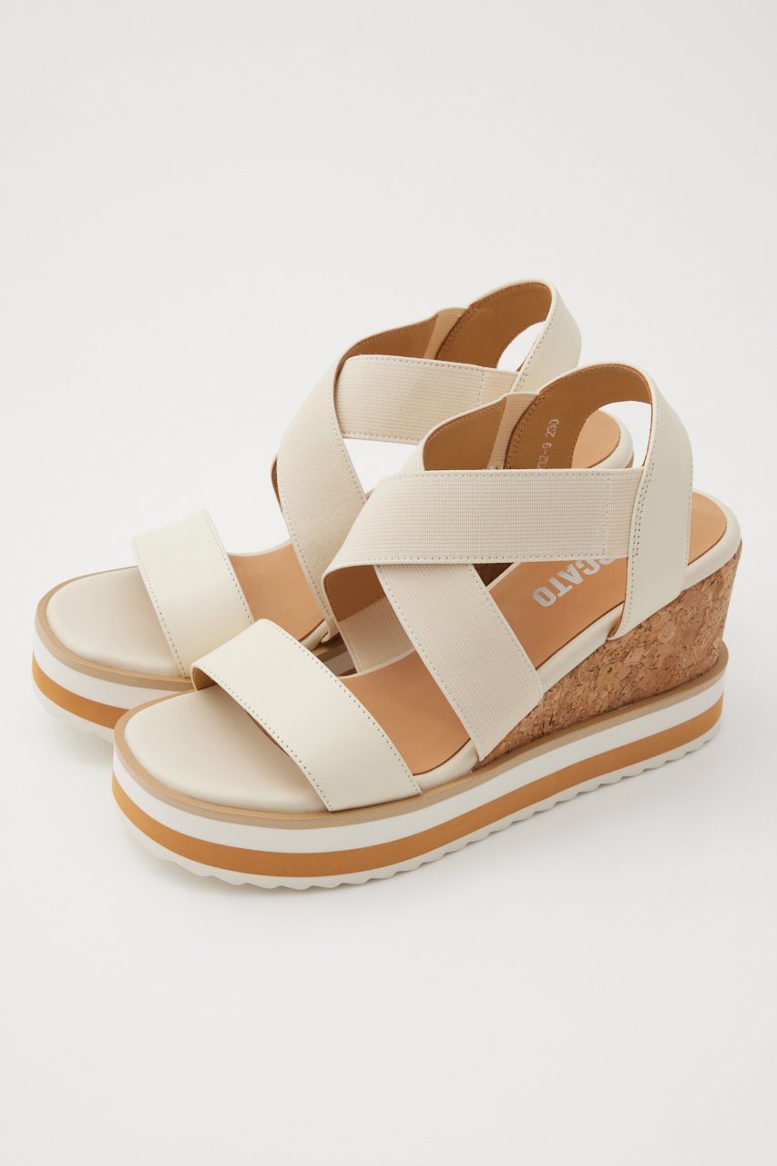 【スタッカート/STACCATO】のラジャクロスベルトコルクヒールサンダル インテリア・キッズ・メンズ・レディースファッション・服の通販 founy(ファニー) 　ファッション　Fashion　レディースファッション　Fashion for Women　ベルト&ウエストマーク　Belts & Waist Accessories　コルク　Cork, Cork Material　サンダル　Sandals, Summer Shoes　厚底　Platform Shoes　軽量　Lightweight, Ultra Light　ホワイト|ID: prp329100004607040 ipo3291000000034940542