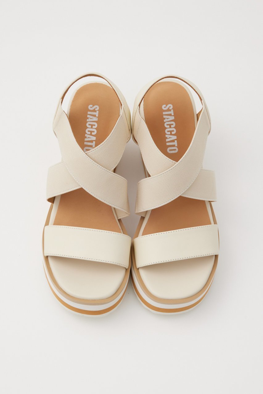 【スタッカート/STACCATO】のラジャクロスベルトコルクヒールサンダル 人気、トレンドファッション・服の通販 founy(ファニー) 　ファッション　Fashion　レディースファッション　Fashion for Women　ベルト&ウエストマーク　Belts & Waist Accessories　コルク　Cork, Cork Material　サンダル　Sandals, Summer Shoes　厚底　Platform Shoes　軽量　Lightweight, Ultra Light　other-3|ID: prp329100004607040 ipo3291000000034940544