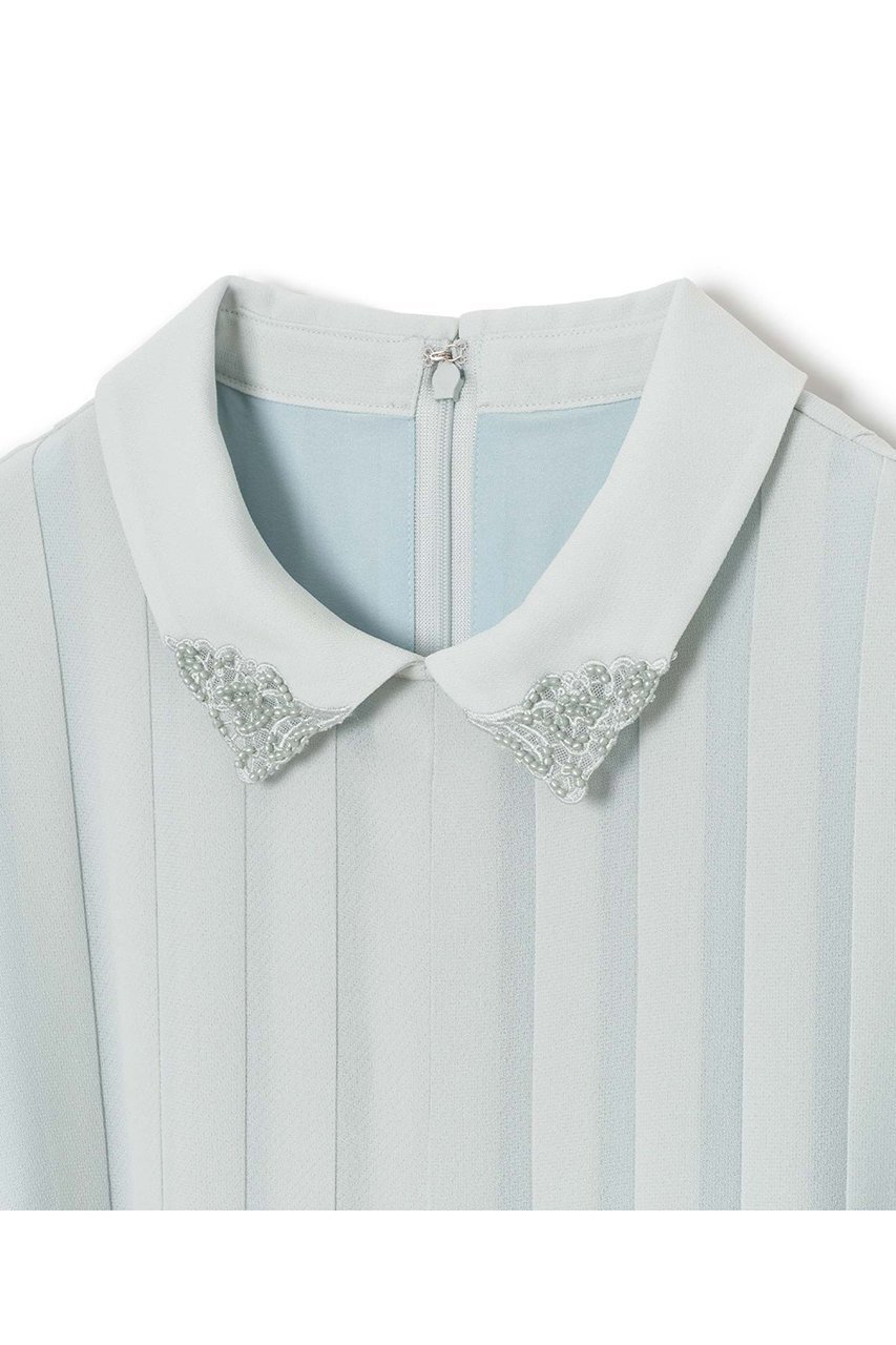 【アナイ/ANAYI】のシアードビービジューカラーワンピース 人気、トレンドファッション・服の通販 founy(ファニー) 　ファッション　Fashion　レディースファッション　Fashion for Women　ワンピース　Dresses　チュニック　Tunic Tops & Dresses　おすすめ　Recommended / Our Picks　クラシカル　Classical, Vintage-Inspired　シンプル　Simple, Minimal　チュニック　Tunic, Long Top　フェミニン　Feminine, Girly　プリーツ　Pleats, Pleated　レース　Lace, Lace Fabric　ロング　Long, Long-Length　ワーク　Workwear, Utility Style　再入荷　Restock / Back in Stock　other-3|ID: prp329100004607058 ipo3291000000035053982