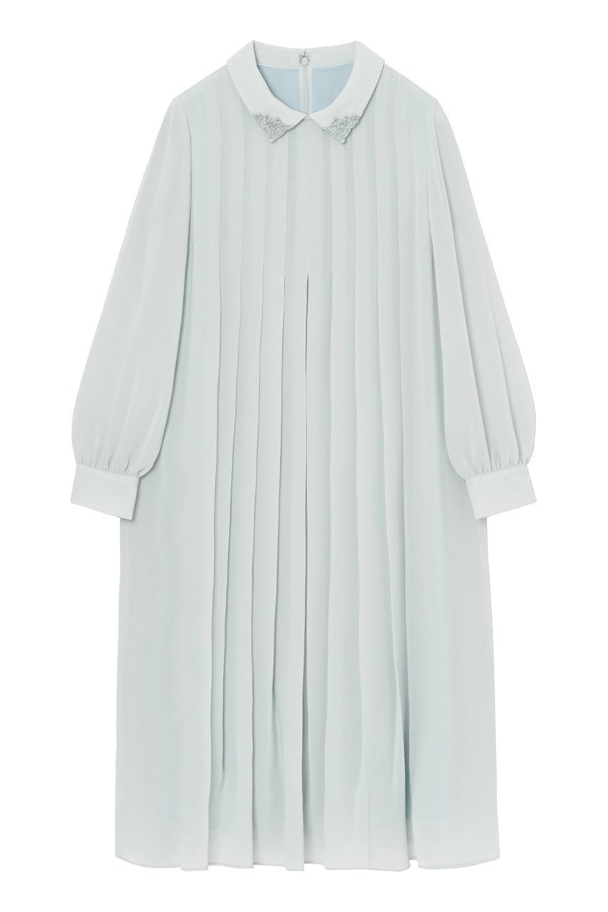 【アナイ/ANAYI】のシアードビービジューカラーワンピース 人気、トレンドファッション・服の通販 founy(ファニー) 　ファッション　Fashion　レディースファッション　Fashion for Women　ワンピース　Dresses　チュニック　Tunic Tops & Dresses　おすすめ　Recommended / Our Picks　クラシカル　Classical, Vintage-Inspired　シンプル　Simple, Minimal　チュニック　Tunic, Long Top　フェミニン　Feminine, Girly　プリーツ　Pleats, Pleated　レース　Lace, Lace Fabric　ロング　Long, Long-Length　ワーク　Workwear, Utility Style　再入荷　Restock / Back in Stock　other-5|ID: prp329100004607058 ipo3291000000035053984