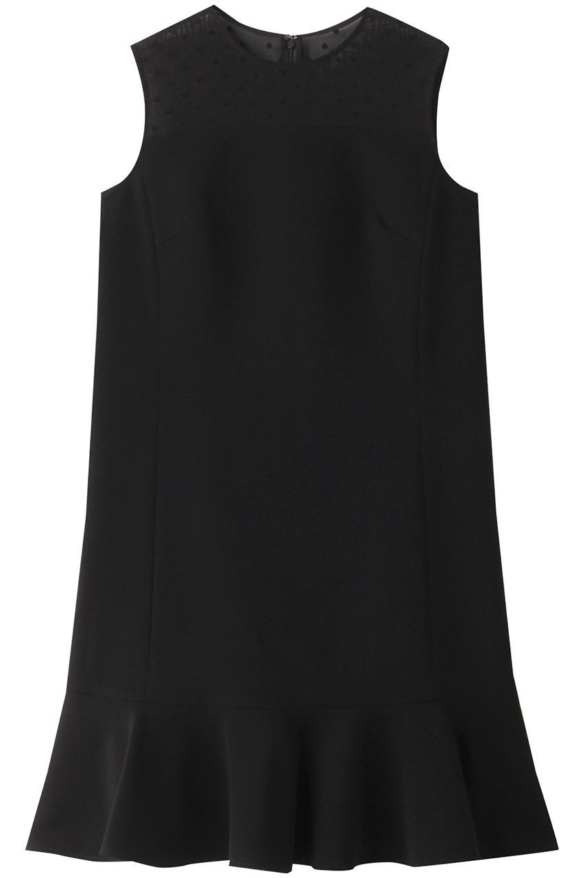 【アナイ/ANAYI】のストレッチクロスヘムフリルワンピース インテリア・キッズ・メンズ・レディースファッション・服の通販 founy(ファニー) 　ファッション　Fashion　レディースファッション　Fashion for Women　ワンピース　Dresses　チュニック　Tunic Tops & Dresses　シアー　Sheer, See-Through　チュニック　Tunic, Long Top　フェミニン　Feminine, Girly　ロング　Long, Long-Length　エレガント 上品　Elegant　ブラック|ID: prp329100004607060 ipo3291000000032884719
