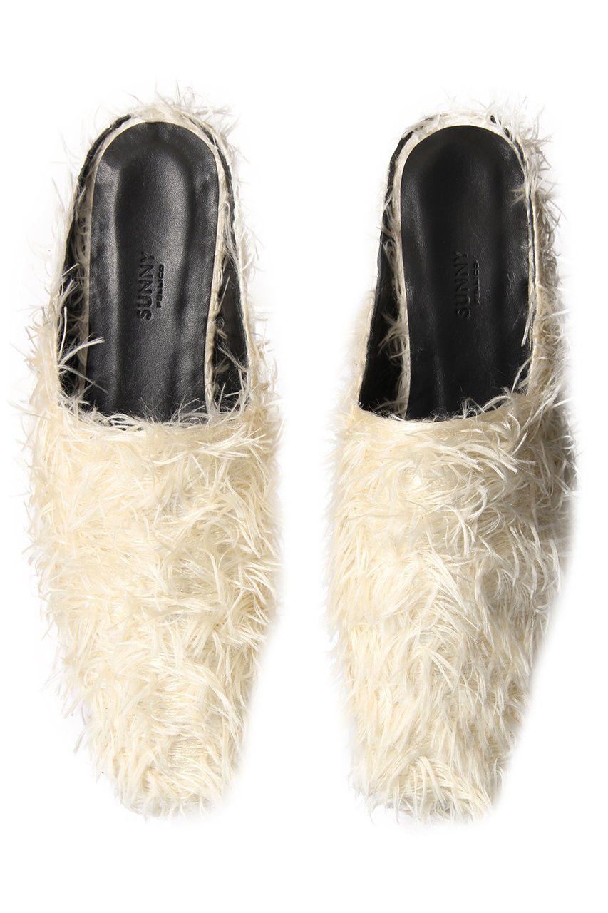 【ペリーコ/PELLICO】の【ELLE SHOP限定】【PELLICO SUNNY】シャギーファブリックスリッパ インテリア・キッズ・メンズ・レディースファッション・服の通販 founy(ファニー) 　ファッション　Fashion　レディースファッション　Fashion for Women　おすすめ　Recommended / Our Picks　シューズ　Shoes, Footwear　スリッパ　Slippers, Room Shoes　フラット　Flat, Flat Shoes　A/W・秋冬　Autumn/Winter　ホワイト|ID: prp329100004607061 ipo3291000000032884710