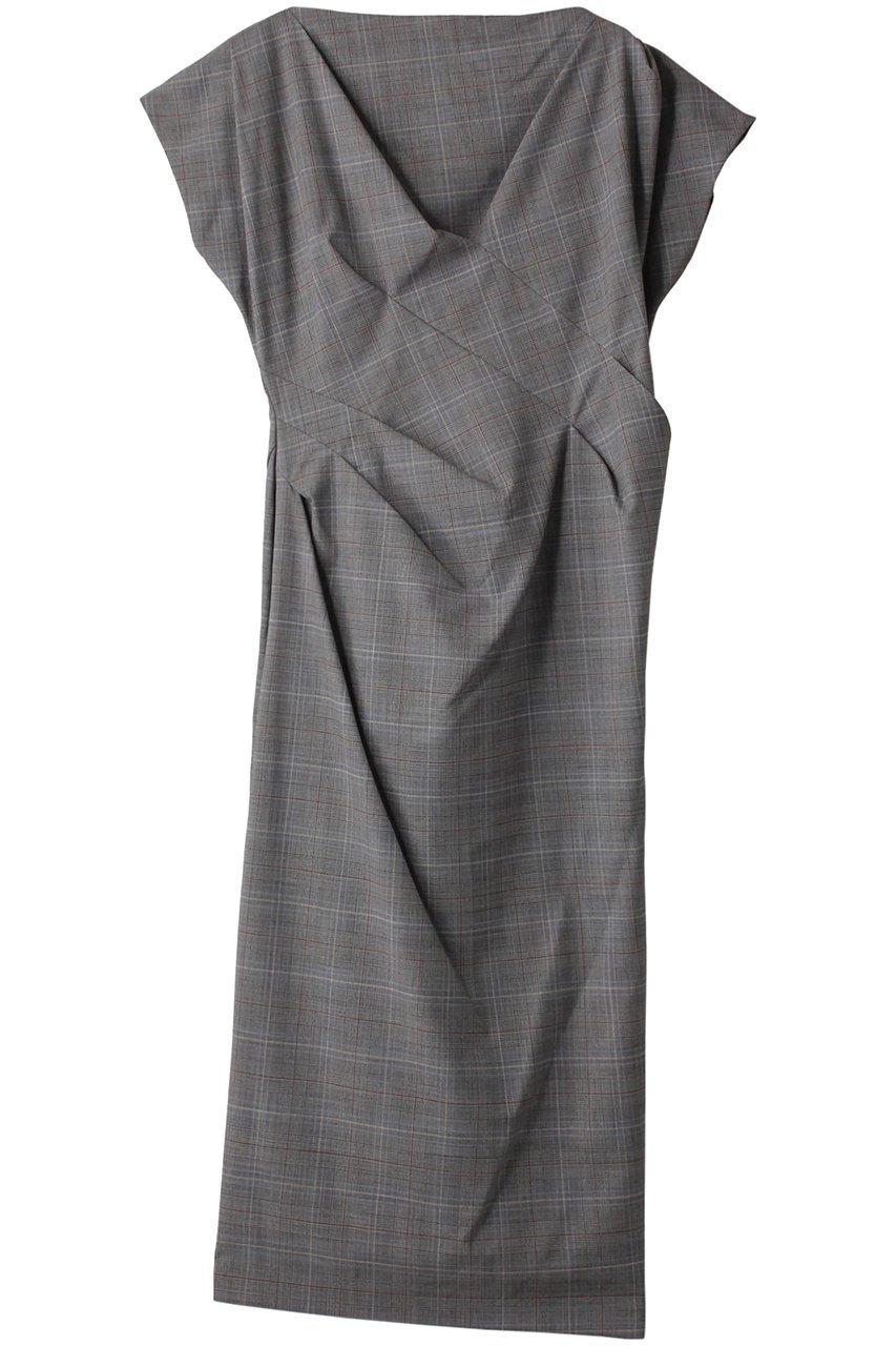 【ランバン オン ブルー/LANVIN en Bleu】のオープンバックレディワンピース インテリア・キッズ・メンズ・レディースファッション・服の通販 founy(ファニー) 　ファッション　Fashion　レディースファッション　Fashion for Women　ワンピース　Dresses　チュニック　Tunic Tops & Dresses　サマー　Summer, Summer Style　チュニック　Tunic, Long Top　トレンド　Trend, Trending Now　ドレス　Dress, One-Piece　ドレープ　Drape, Draping Fabric　パターン　Pattern, Design Print　ファブリック　Fabric, Textile　フィット　Fit, Slim Fit　ロング　Long, Long-Length　グレー|ID: prp329100004607067 ipo3291000000032884802