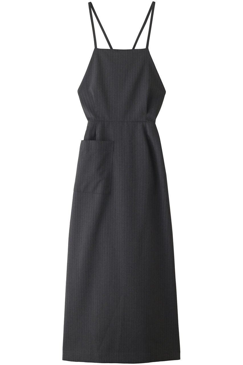 【ランバン オン ブルー/LANVIN en Bleu】のエプロンサロペットワンピース インテリア・キッズ・メンズ・レディースファッション・服の通販 founy(ファニー) 　ファッション　Fashion　レディースファッション　Fashion for Women　ワンピース　Dresses　チュニック　Tunic Tops & Dresses　サロペット&オールインワン　Dungarees & Jumpsuit Styles　インナー　Innerwear　スリット　Slit, Slit Detail　スーツ　Suit, Formalwear　チュニック　Tunic, Long Top　フィット　Fit, Slim Fit　ロング　Long, Long-Length　グレー|ID: prp329100004607071 ipo3291000000032884851