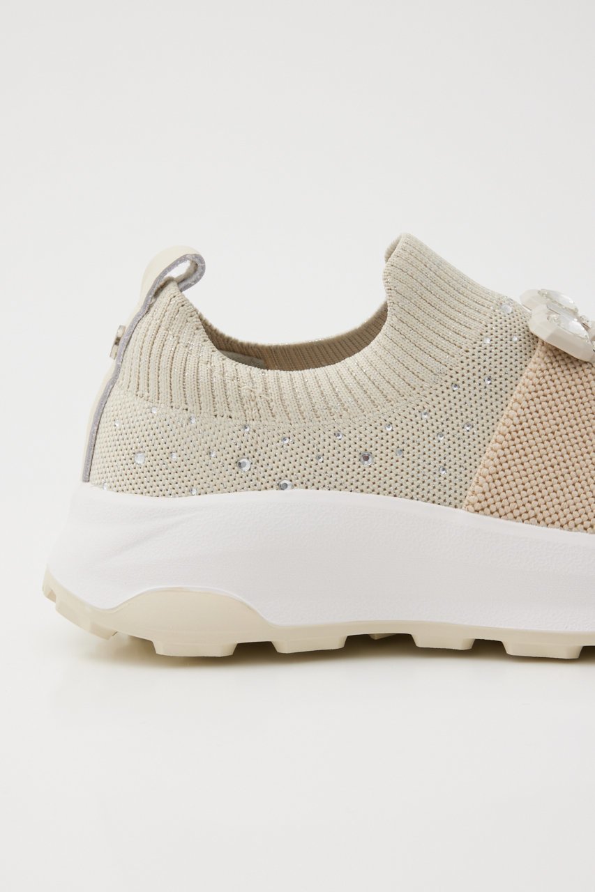 【スタッカート/STACCATO】のロロバックルベルトニットコンビスリッポン 人気、トレンドファッション・服の通販 founy(ファニー) 　ファッション　Fashion　レディースファッション　Fashion for Women　トップス・カットソー　Cut & Sew Tops　ニット　Knit Tops & Sweaters　ベルト&ウエストマーク　Belts & Waist Accessories　クリスタル　Crystal, Swarovski　ストーン　Stone, Gem-Like　スニーカー　Sneakers, Trainers　スリッポン　Slip-On, Loafer　軽量　Lightweight, Ultra Light　other-6|ID: prp329100004607077 ipo3291000000032884980