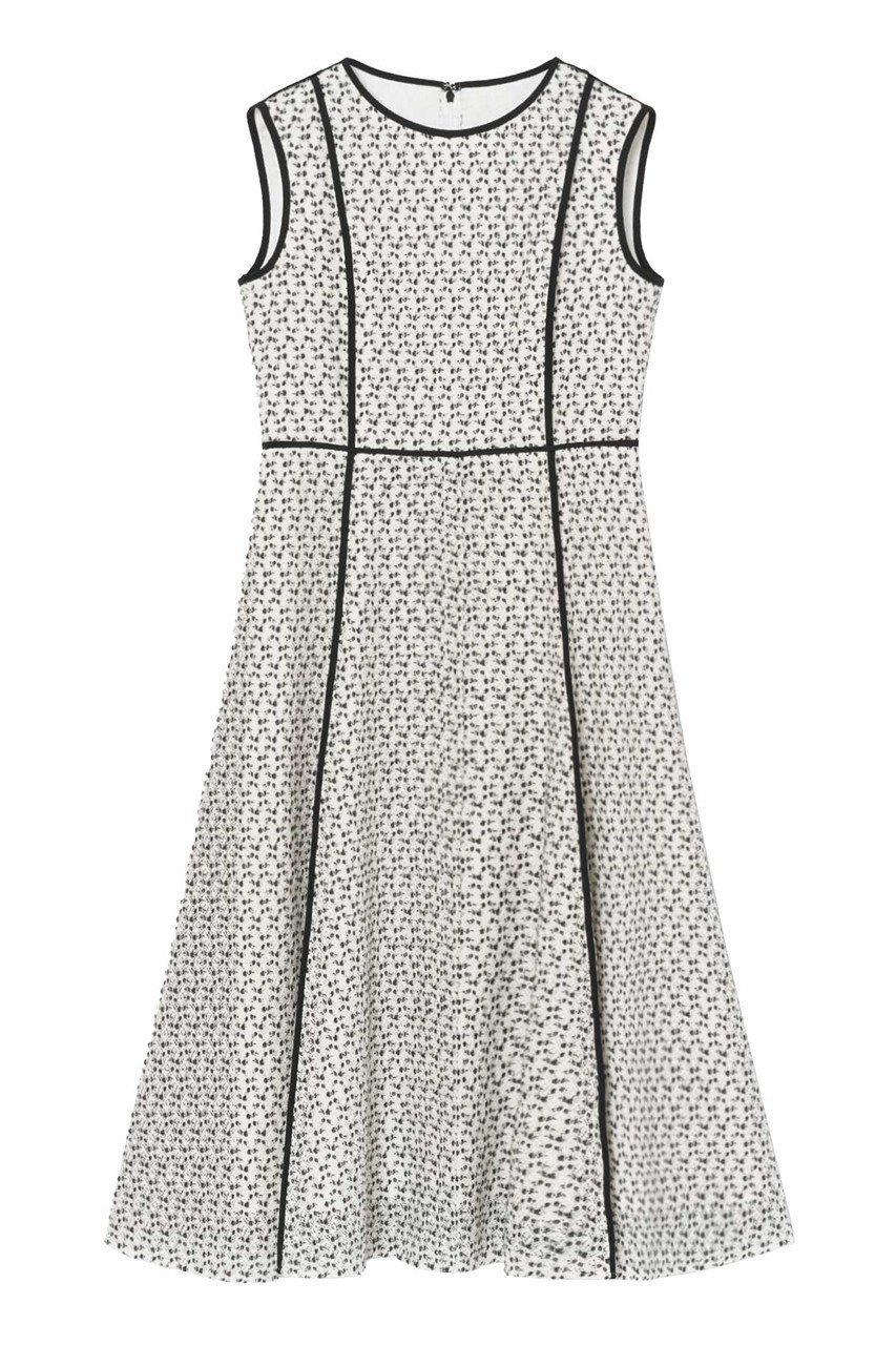 【アナイ/ANAYI】のジオメ起毛レースフレア ワンピース 人気、トレンドファッション・服の通販 founy(ファニー) 　ファッション　Fashion　レディースファッション　Fashion for Women　ワンピース　Dresses　チュニック　Tunic Tops & Dresses　おすすめ　Recommended / Our Picks　エレガント 上品　Elegant　カーディガン　Cardigan, Knitwear　ジャケット　Jacket, Outerwear　チュニック　Tunic, Long Top　ノースリーブ　Sleeveless, No-Sleeve　パイピング　Piping, Trim Design　フォルム　Silhouette, Form　フレア　Flare, Flared　ヘムライン　Hemline, Bottom Cut　モダン　Modern, Contemporary　レース　Lace, Lace Fabric　ロング　Long, Long-Length　再入荷　Restock / Back in Stock　A/W・秋冬　Autumn/Winter　 other-1|ID: prp329100004607080 ipo3291000000032884971